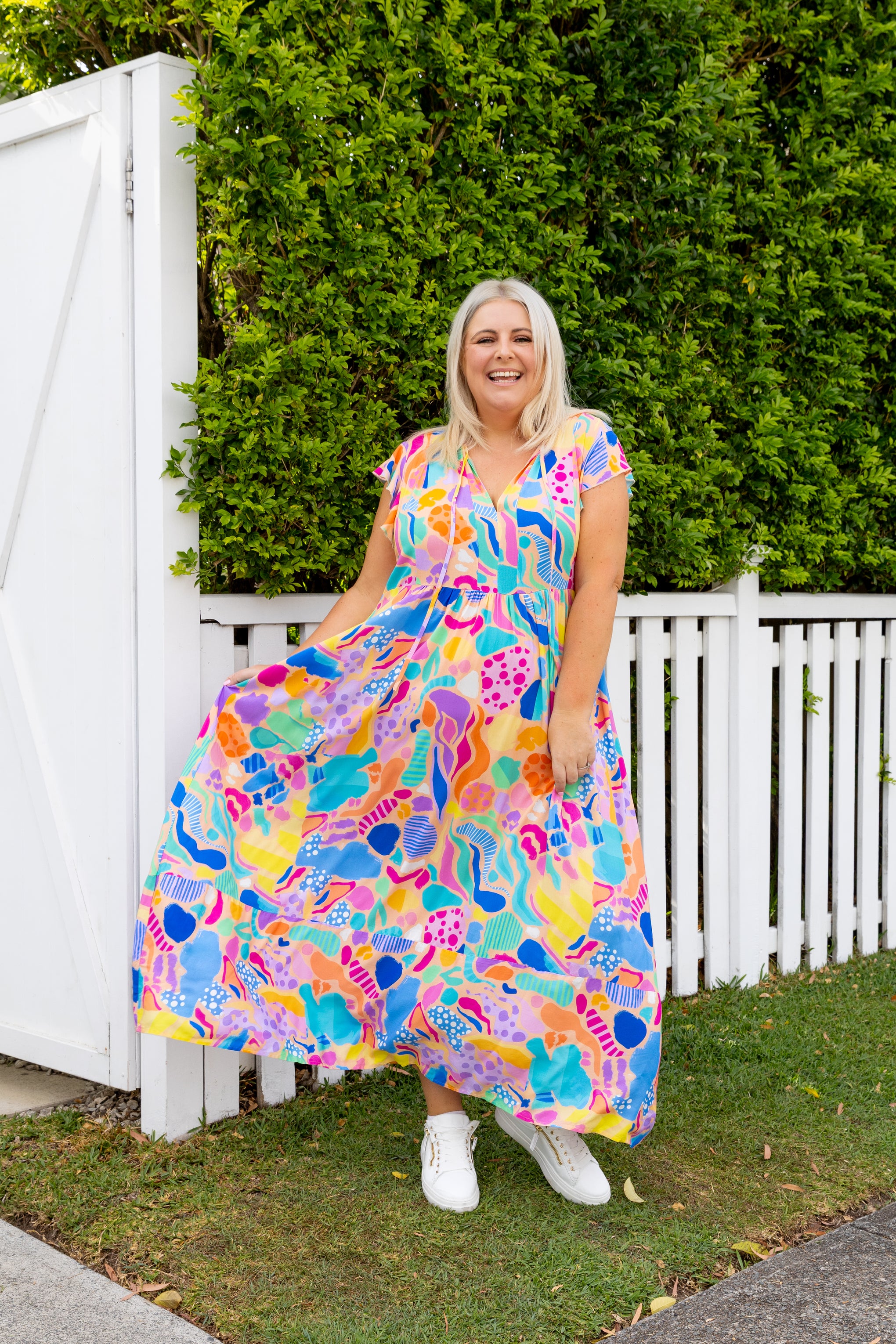 Carmody Dress in Peachy Keen by Kasey Rainbow