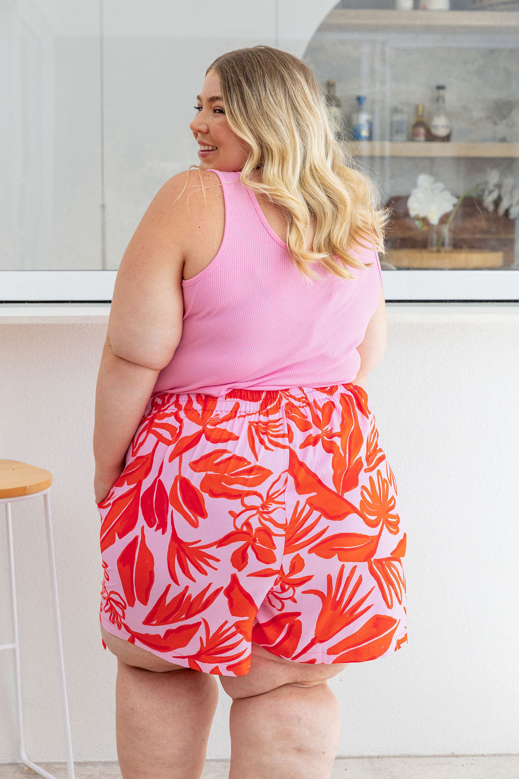 Samara Skort in Blush Fern