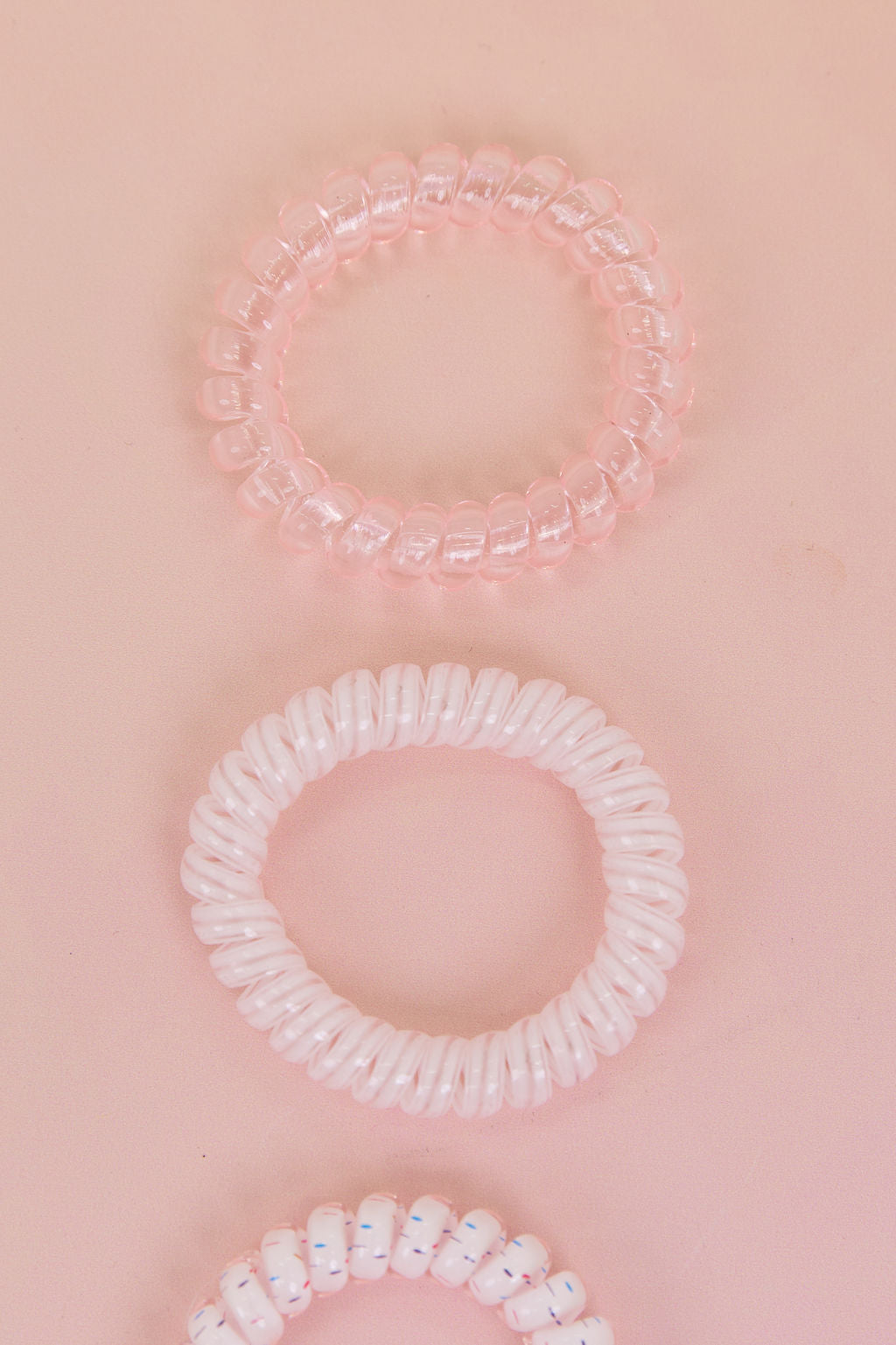 Pink Coil Hair Ties – 4 Pack