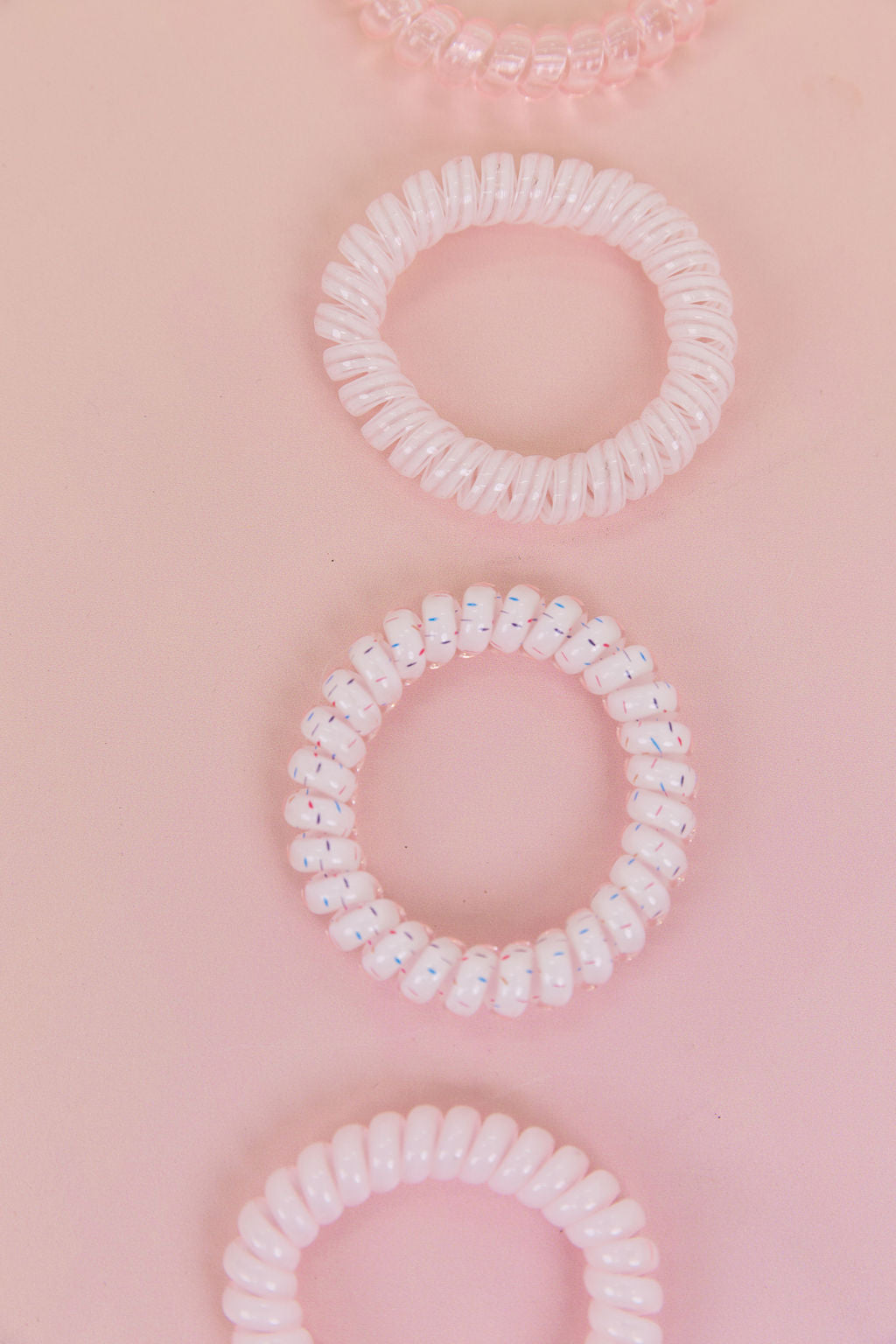Pink Coil Hair Ties – 4 Pack