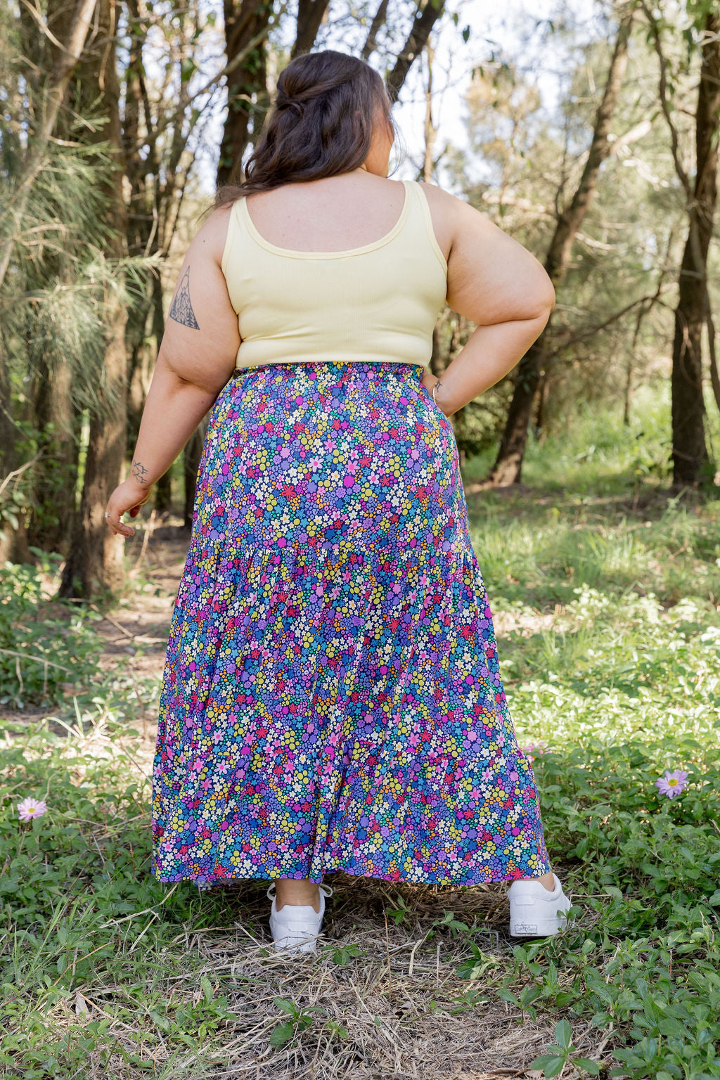 Carrie Skirt in Ditsy Kasey Rainbow