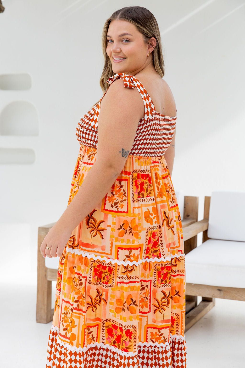 Allegra Maxi Dress in Sunkissed Mosaic