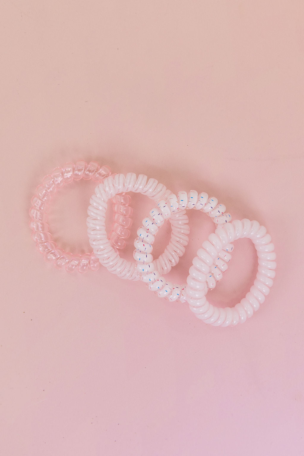 Pink Coil Hair Ties – 4 Pack