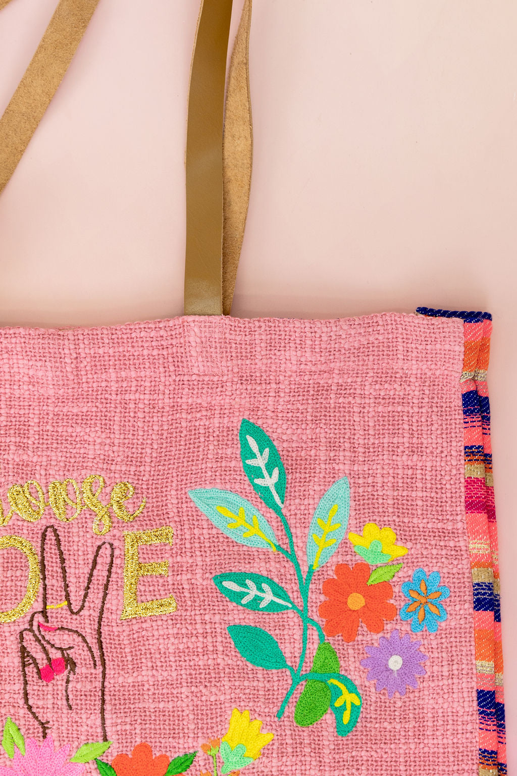 Choose Love Woven Tote Bag