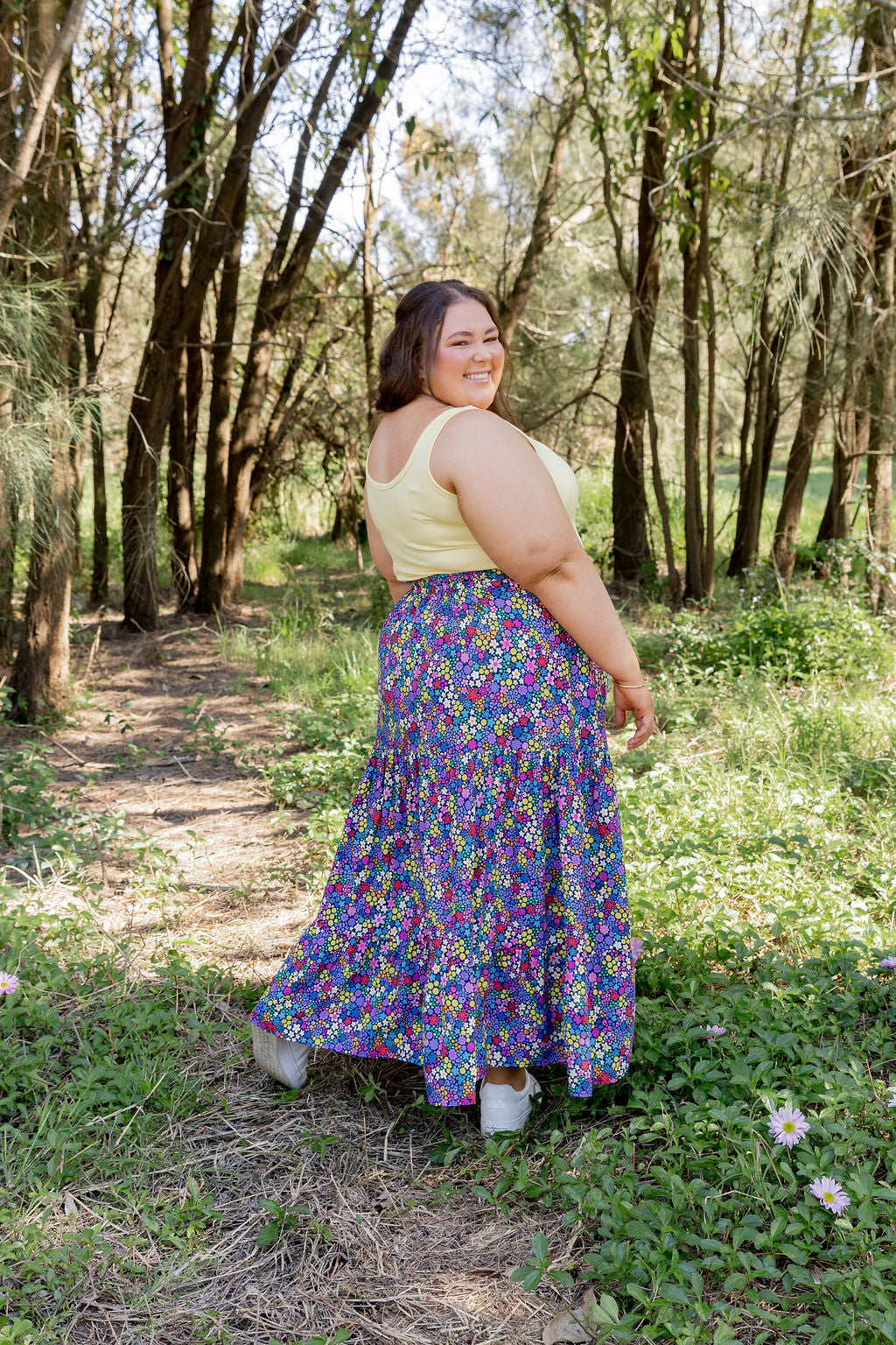 Carrie Skirt in Ditsy Kasey Rainbow