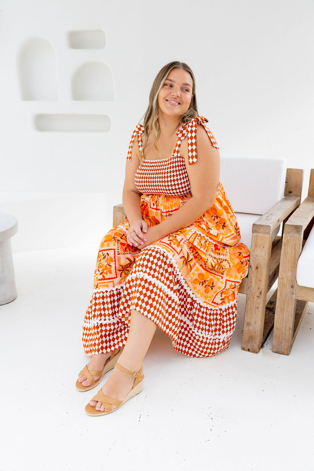 Allegra Maxi Dress in Sunkissed Mosaic
