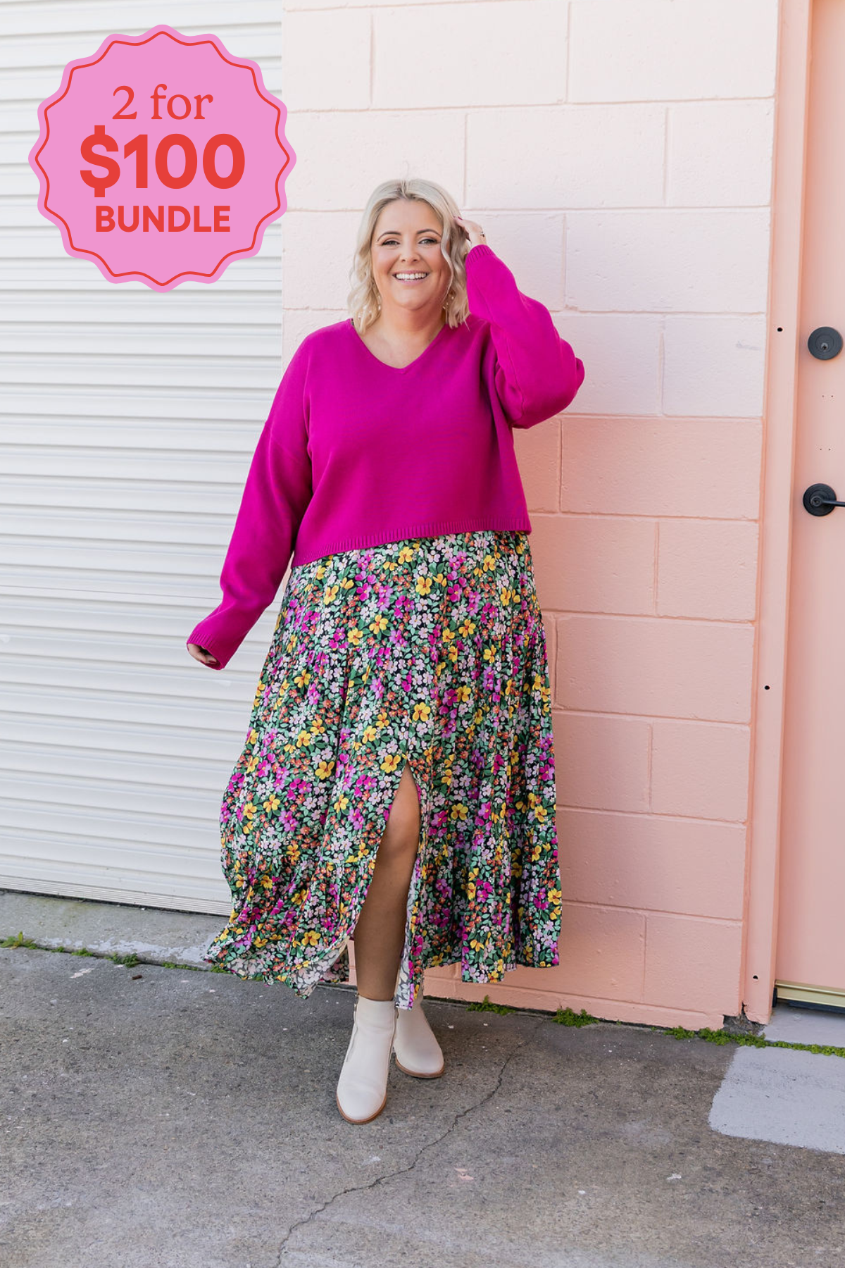 Blakely Crop Knit in Winter Berry