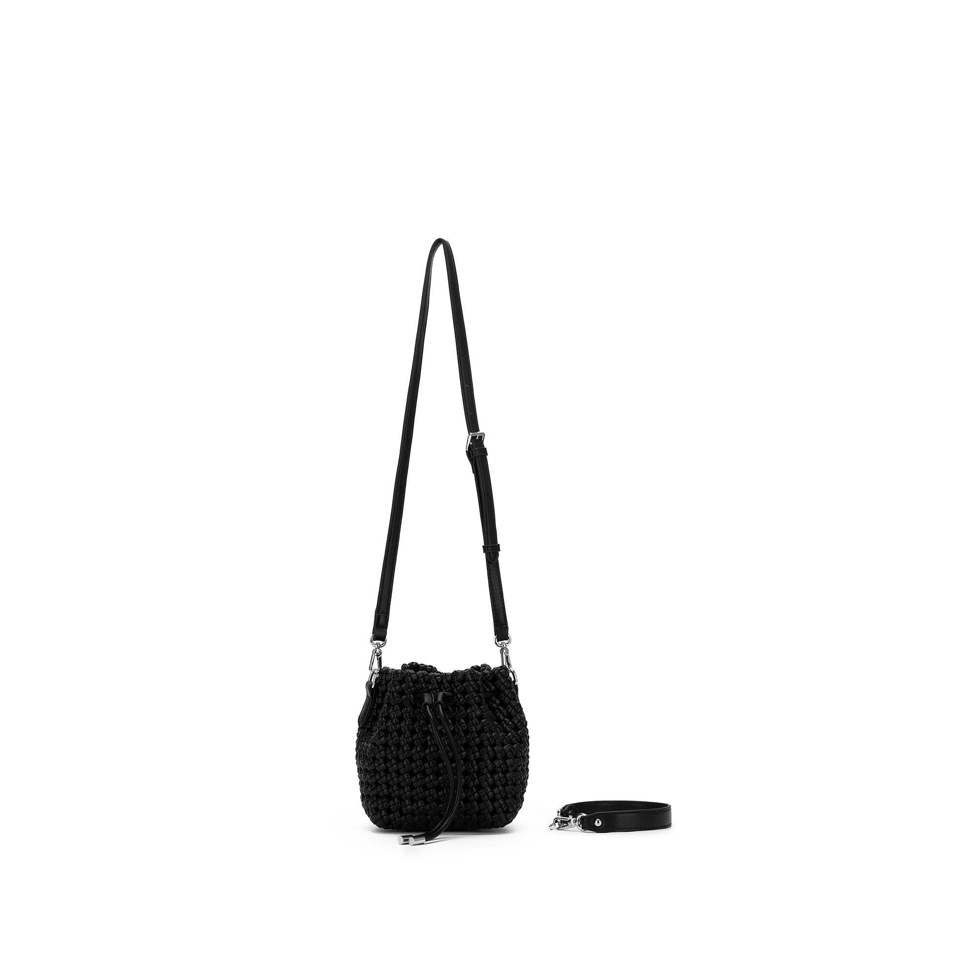 Mindy Black Bucket Bag by Black Caviar