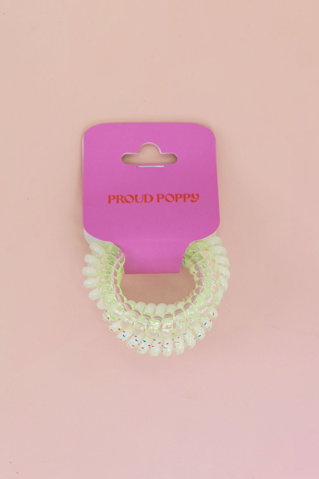 Neon Green Coil Hair Ties – 4 Pack
