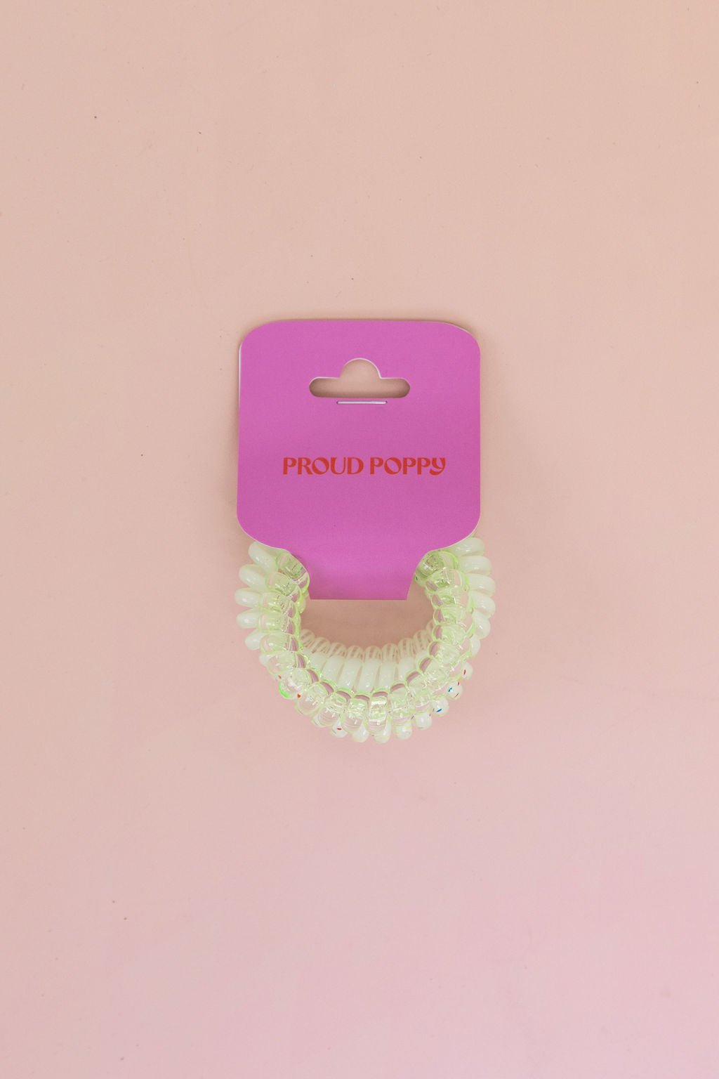 Neon Green Coil Hair Ties – 4 Pack