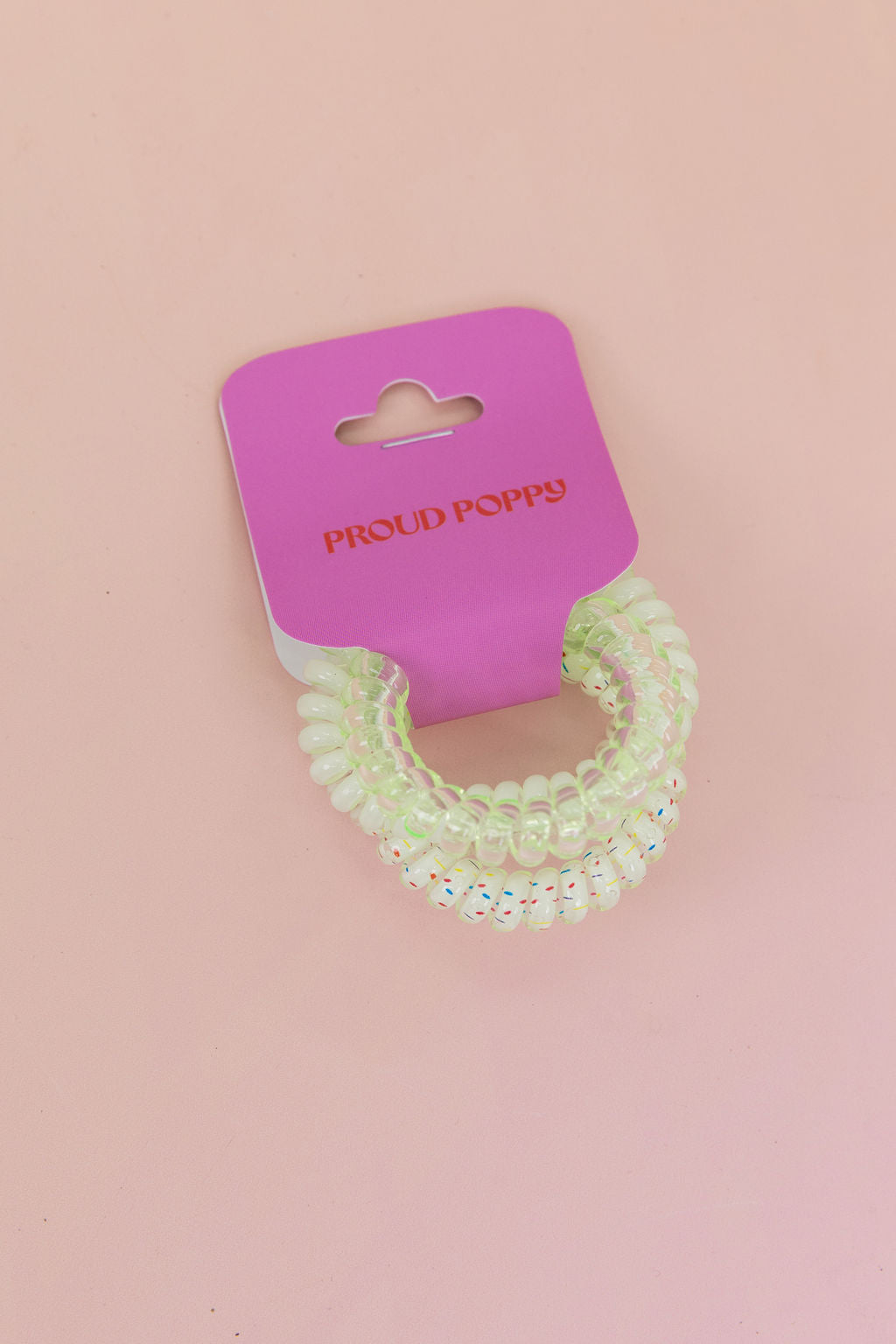 Neon Green Coil Hair Ties – 4 Pack