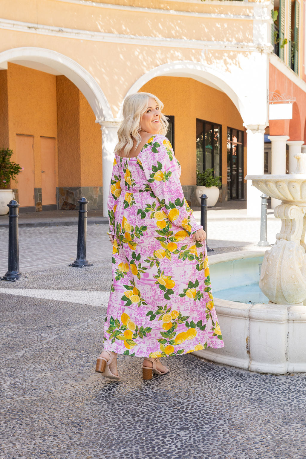 Amelia Linen Blend Maxi Dress in Themis