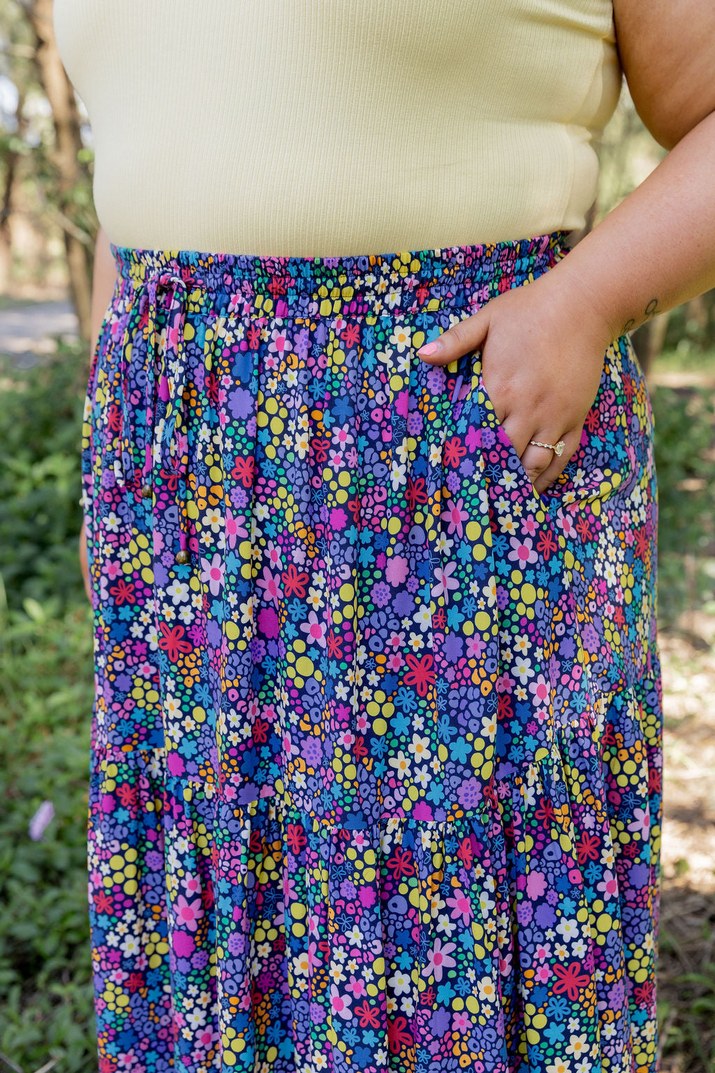 Carrie Skirt in Ditsy Kasey Rainbow