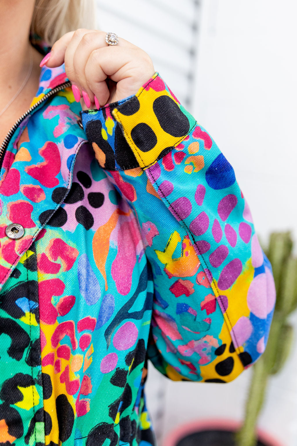 Lakey Jacket in Electric Leopard by Kasey Rainbow