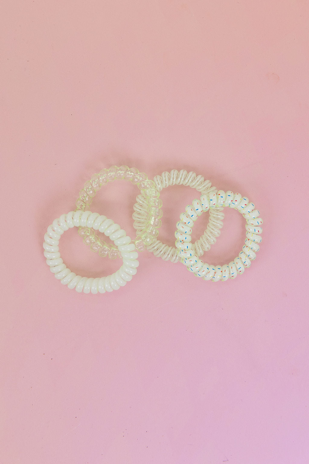 Neon Green Coil Hair Ties – 4 Pack