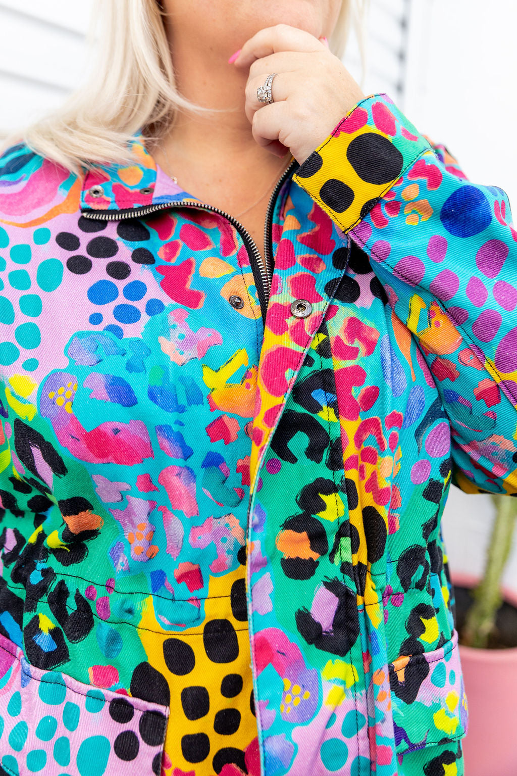Lakey Jacket in Electric Leopard by Kasey Rainbow