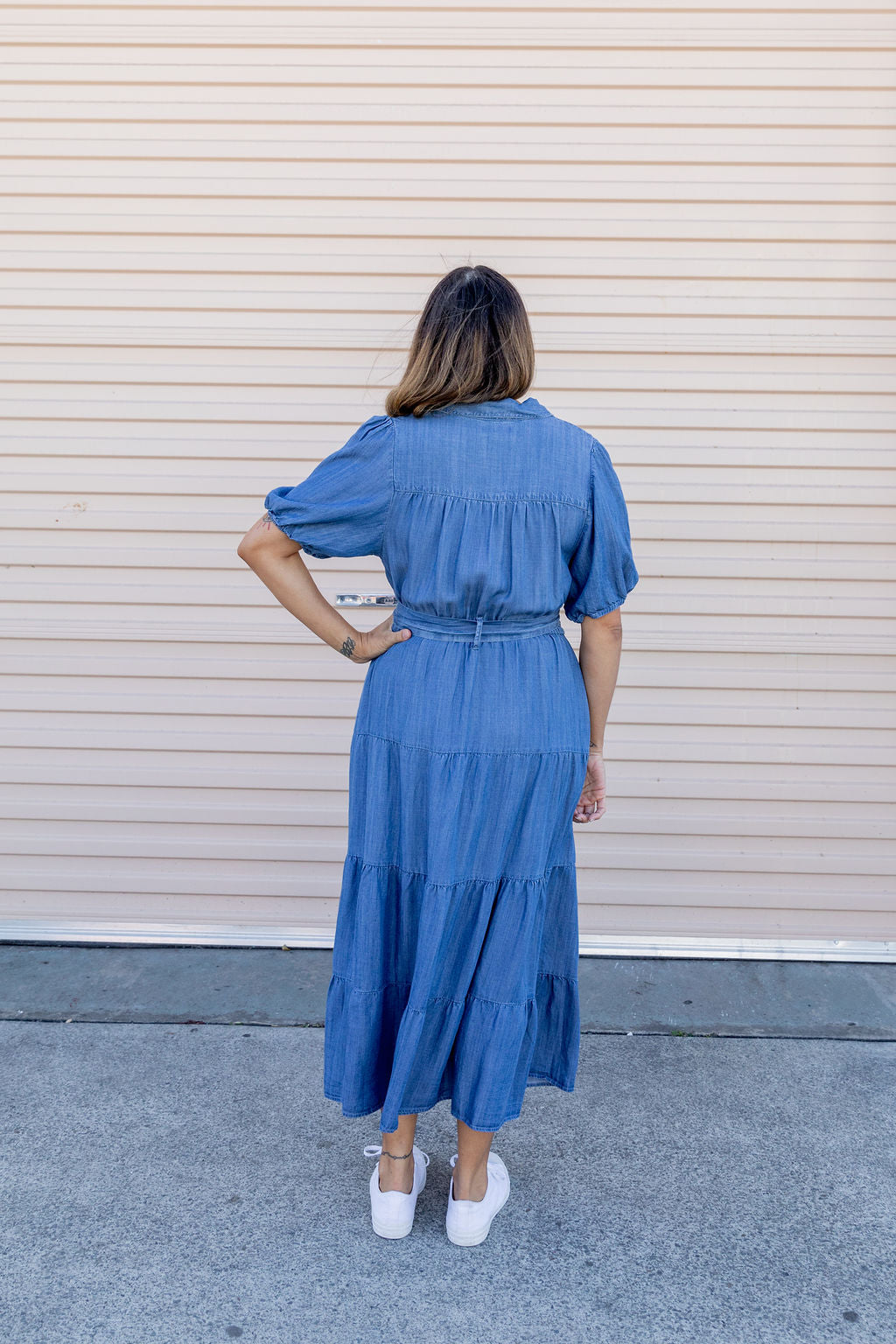 Venus Blue Denim Look Dress – Proud Poppy Clothing