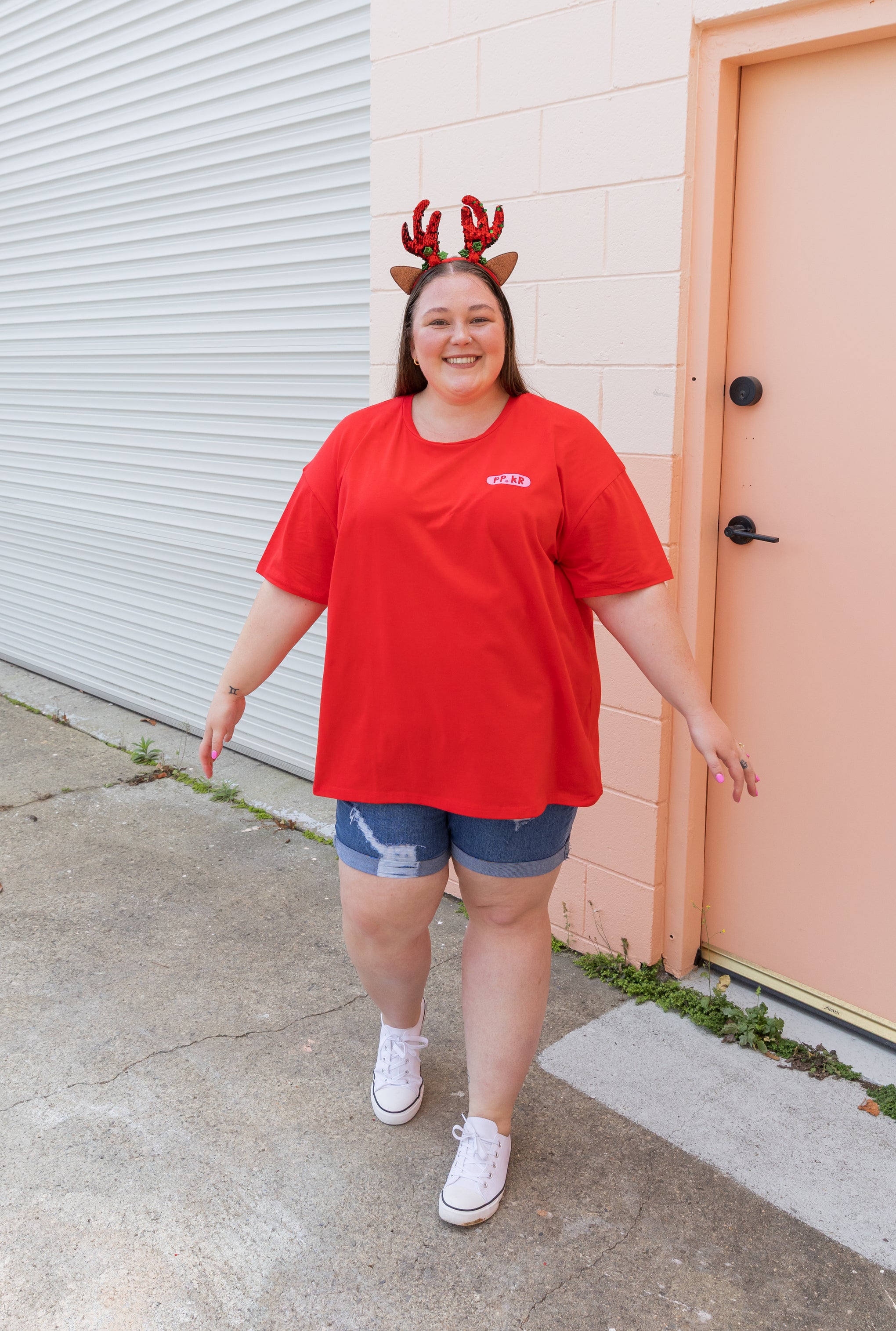 Alfie Oversized T-Shirt in Jingle Jangle by Kasey Rainbow