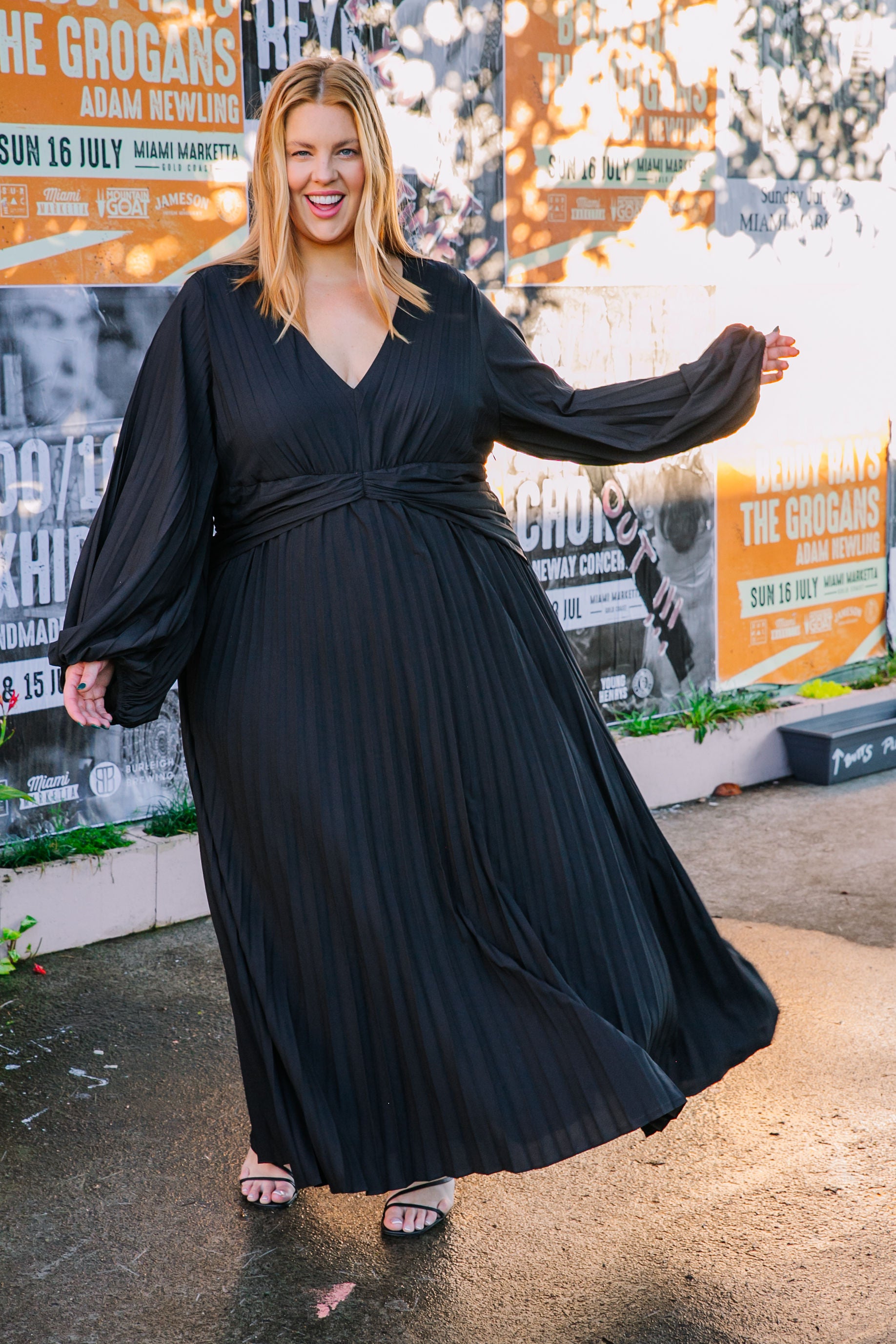 Plus size outlet black maxi dress