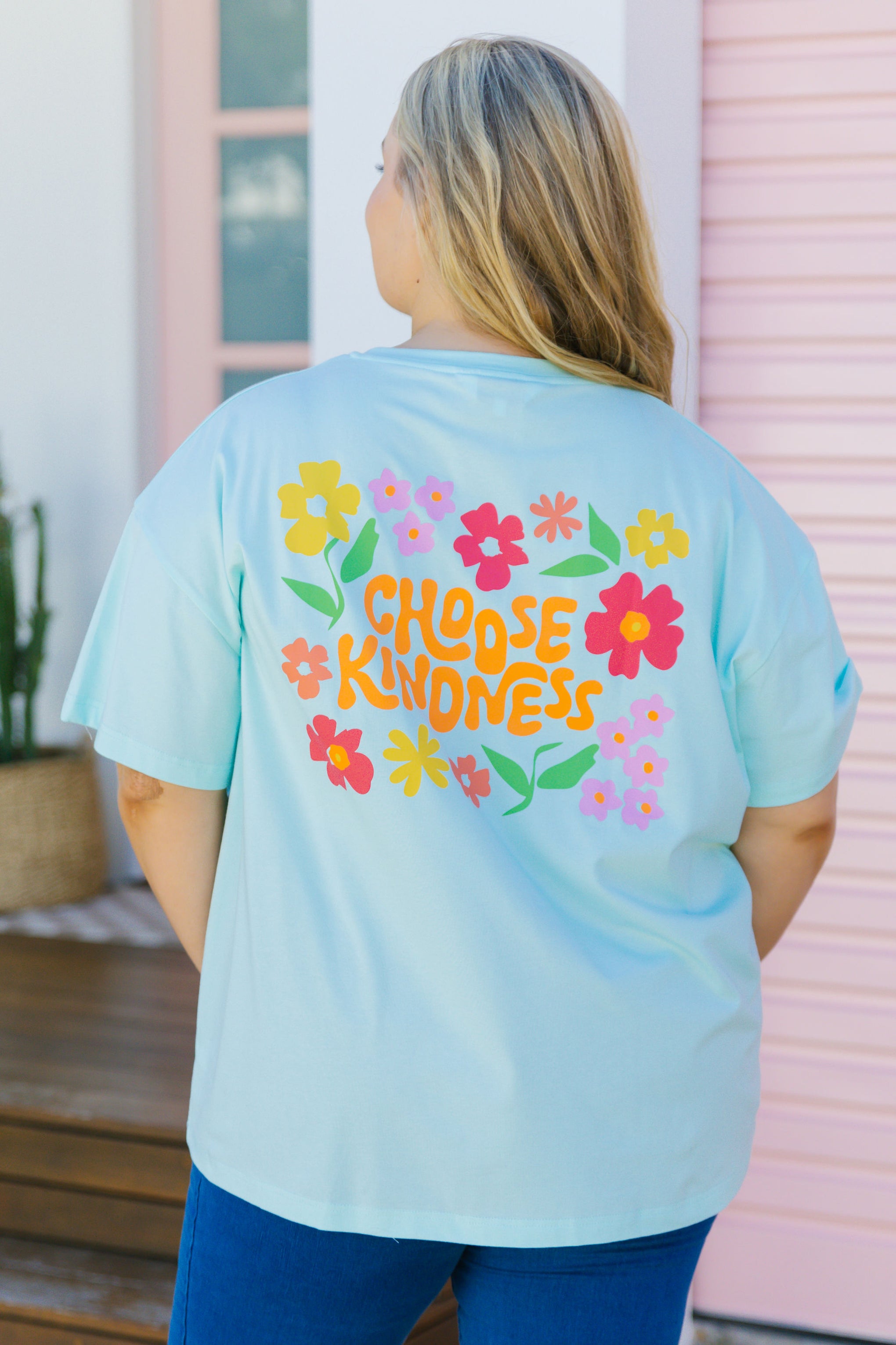 Choose Kindness Tee in Baby Blue