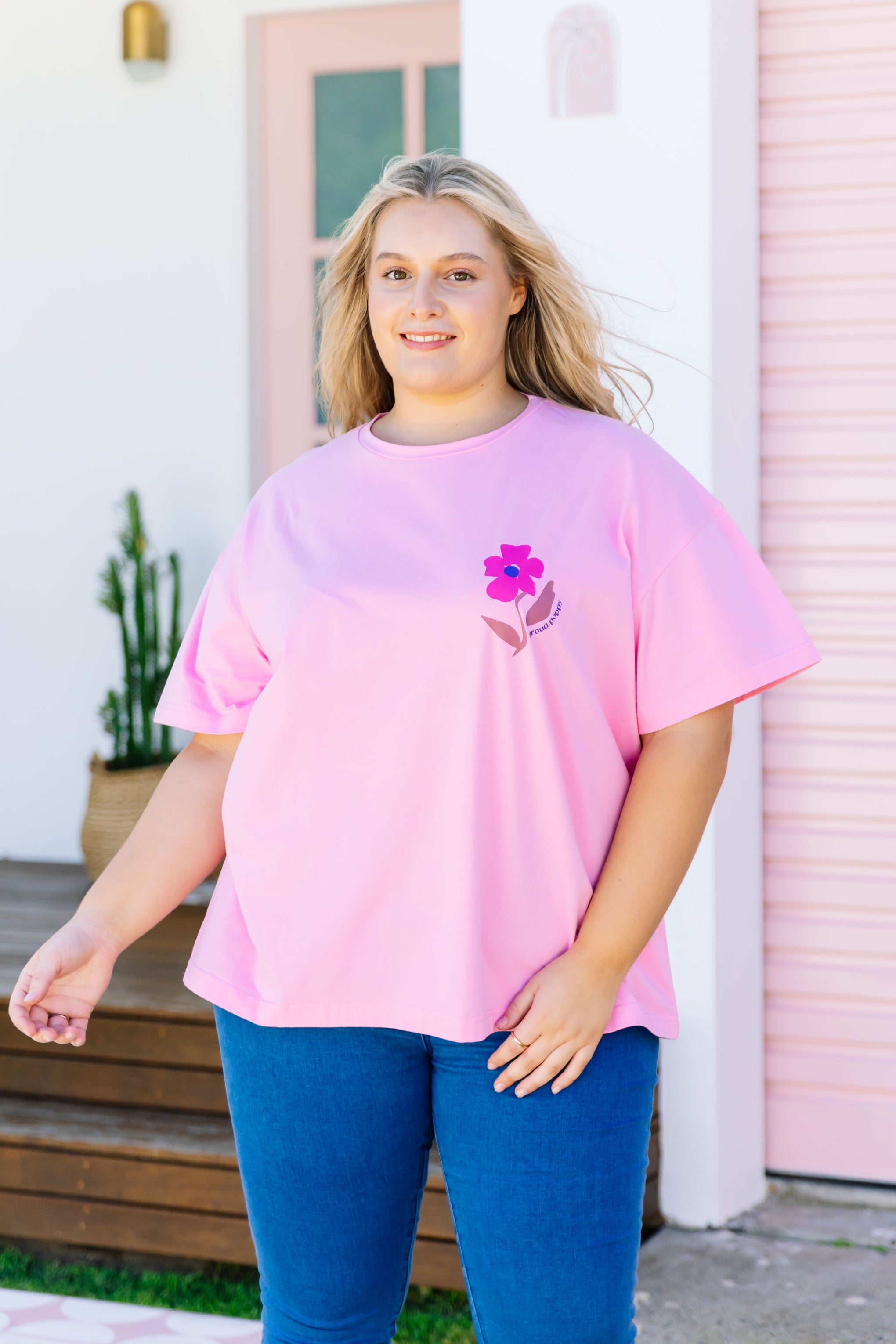 Choose Kindness Tee in Flamingo