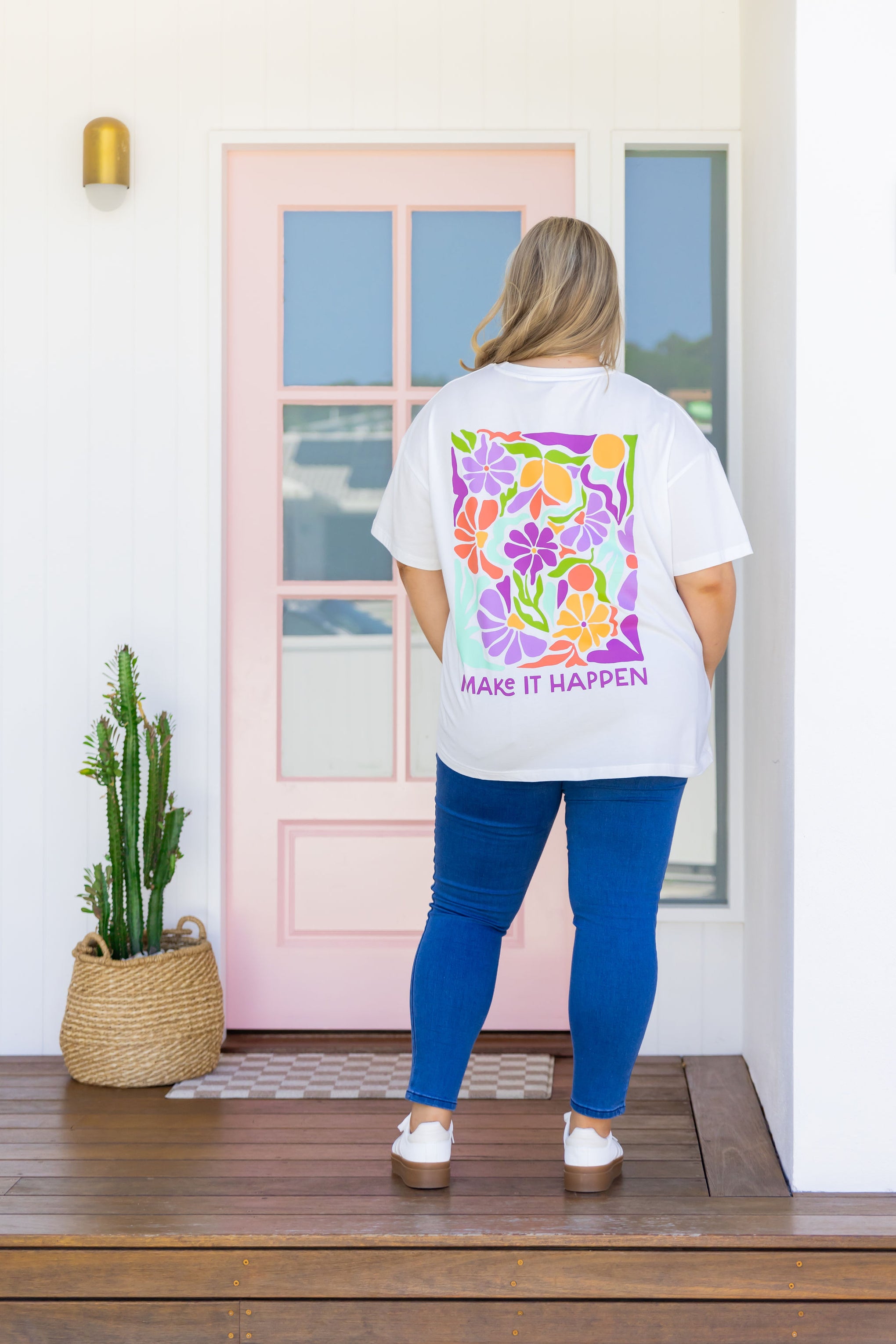 Make it Happen Tee in White