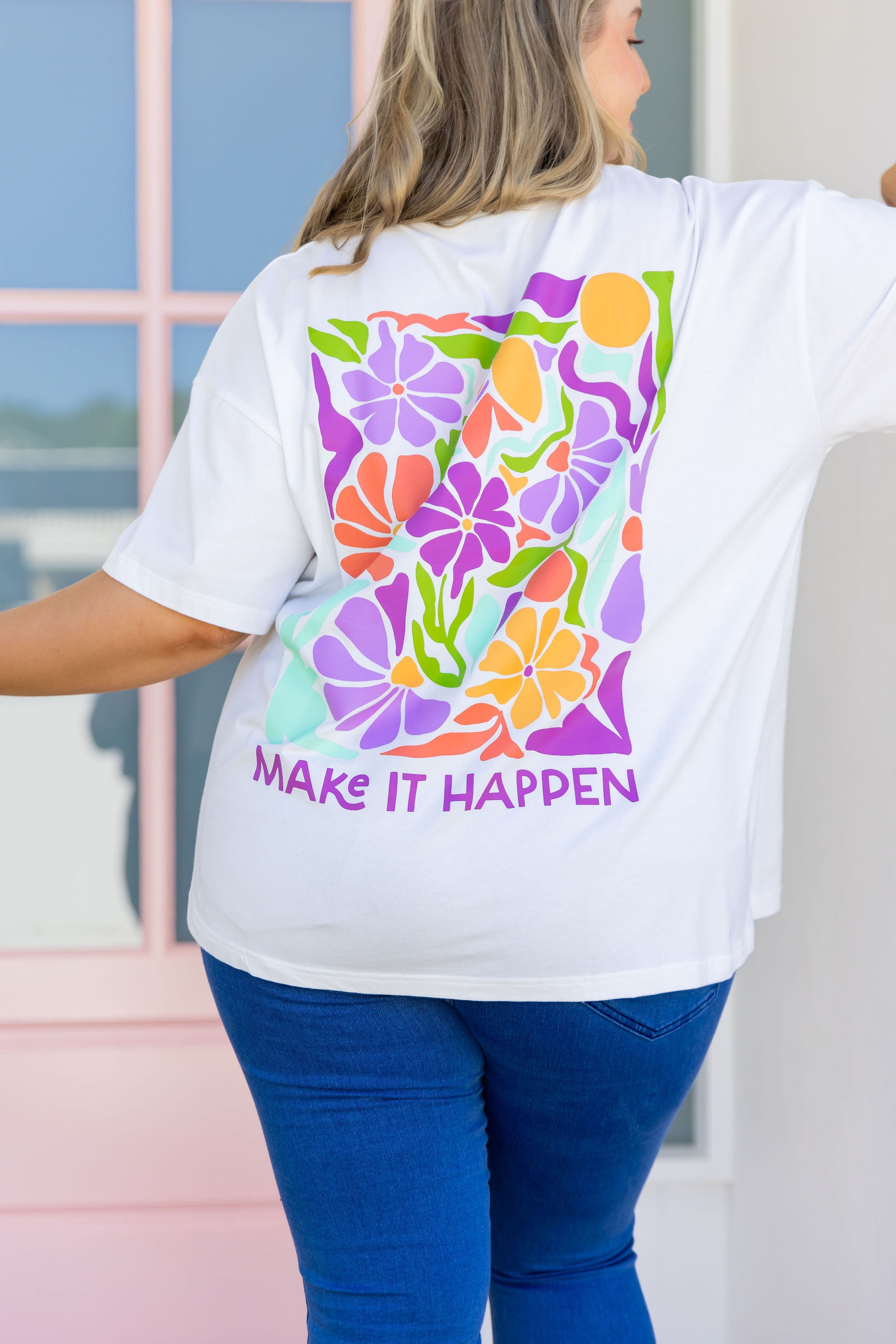 Make it Happen Tee in White