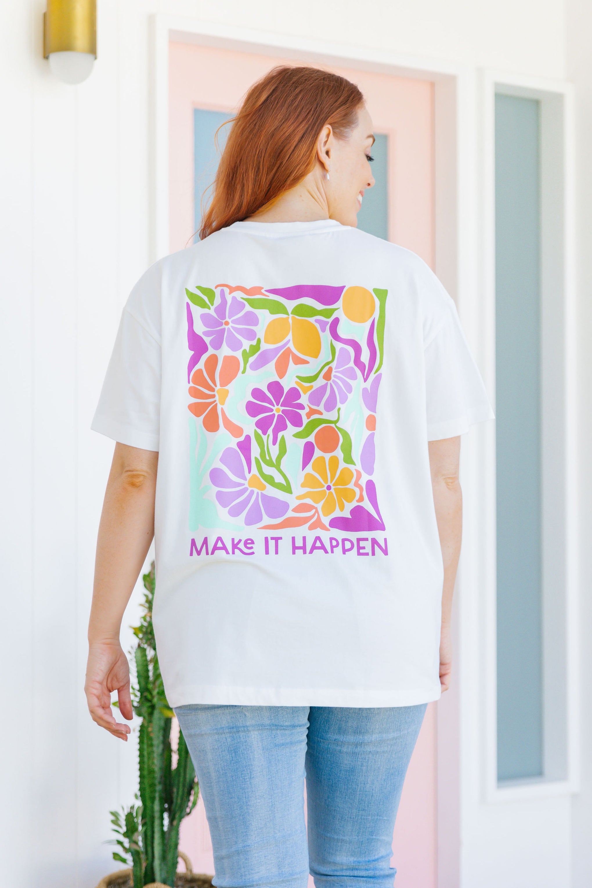 Make it Happen Tee in White