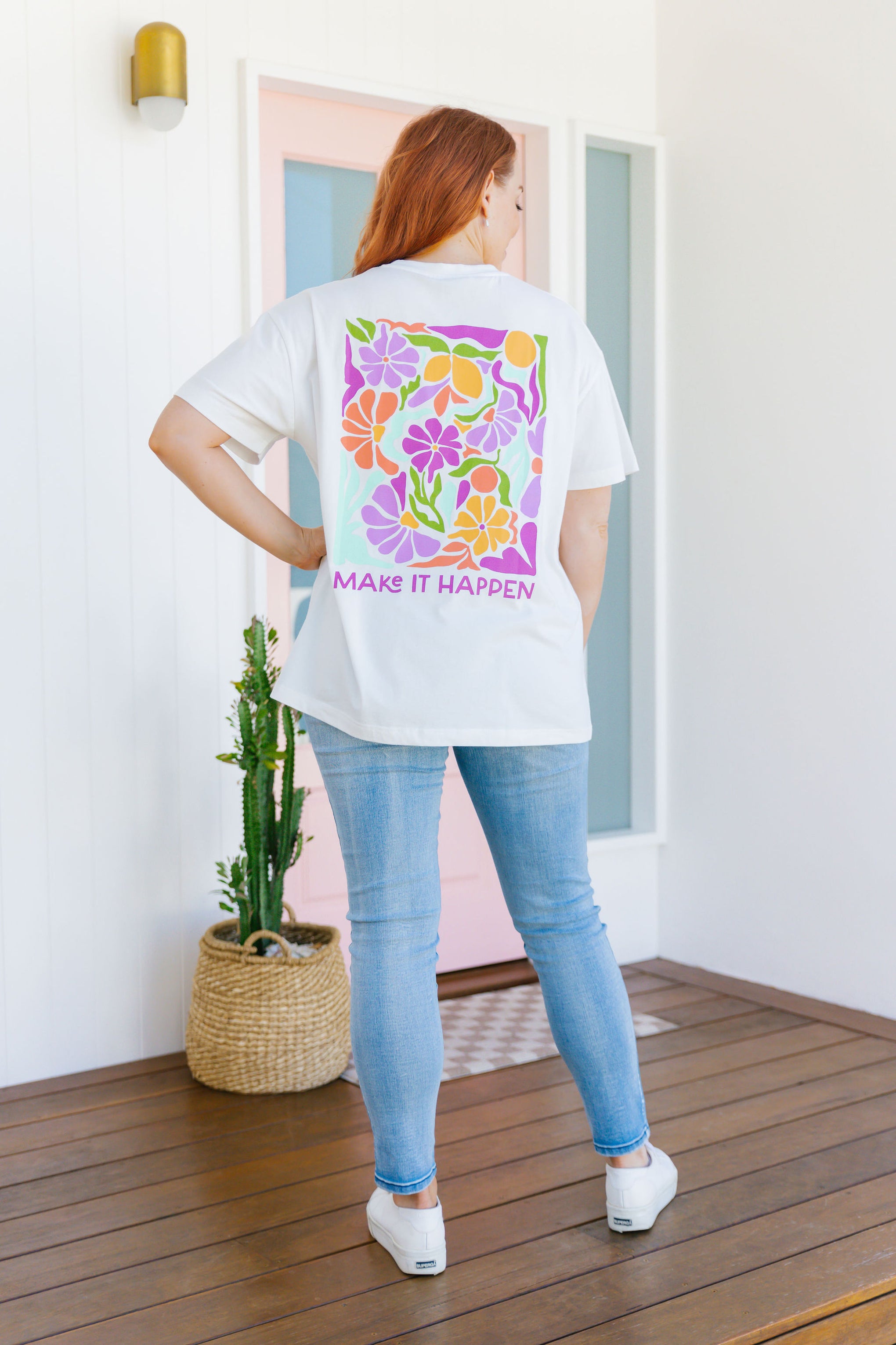 Make it Happen Tee in White