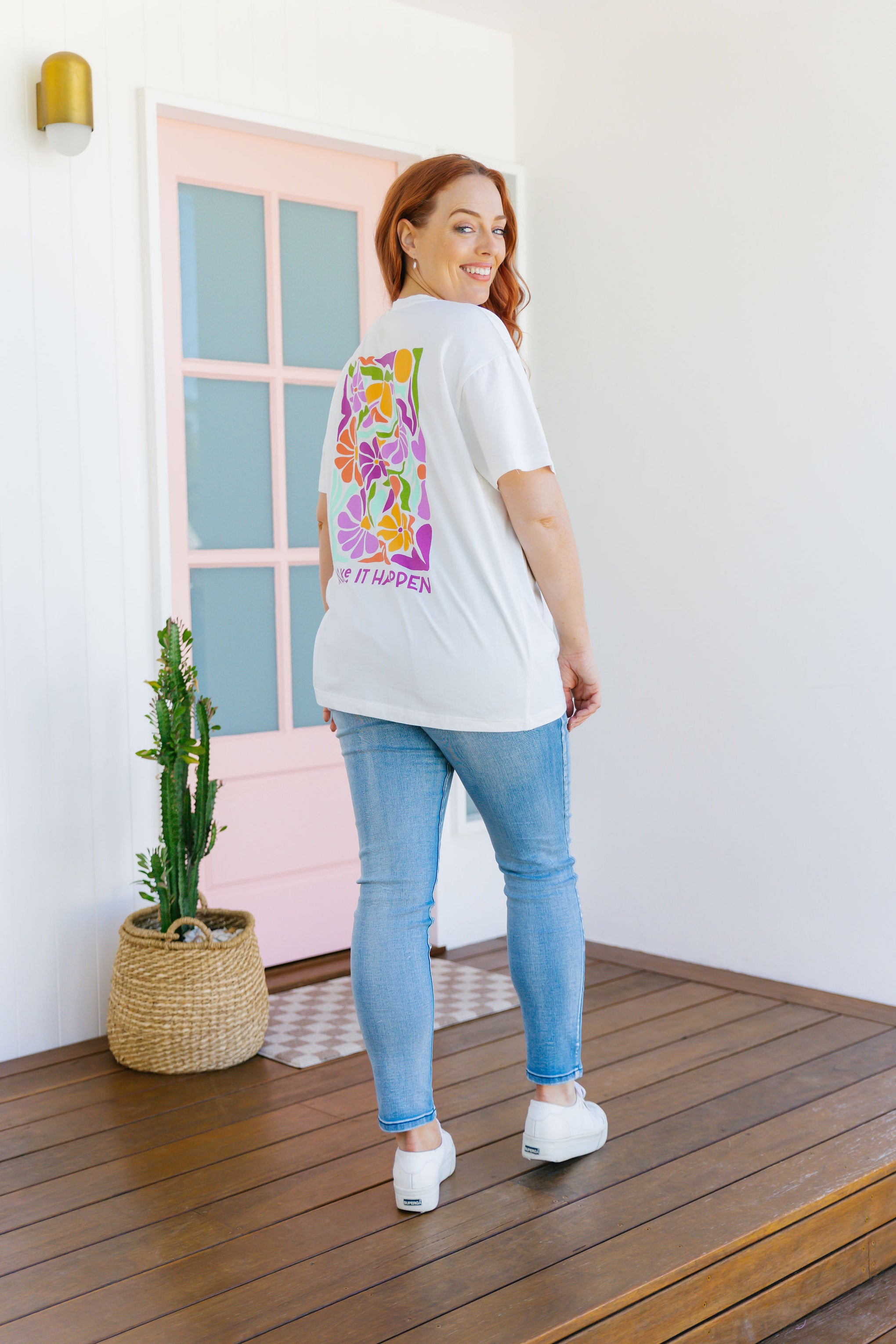 Make it Happen Tee in White