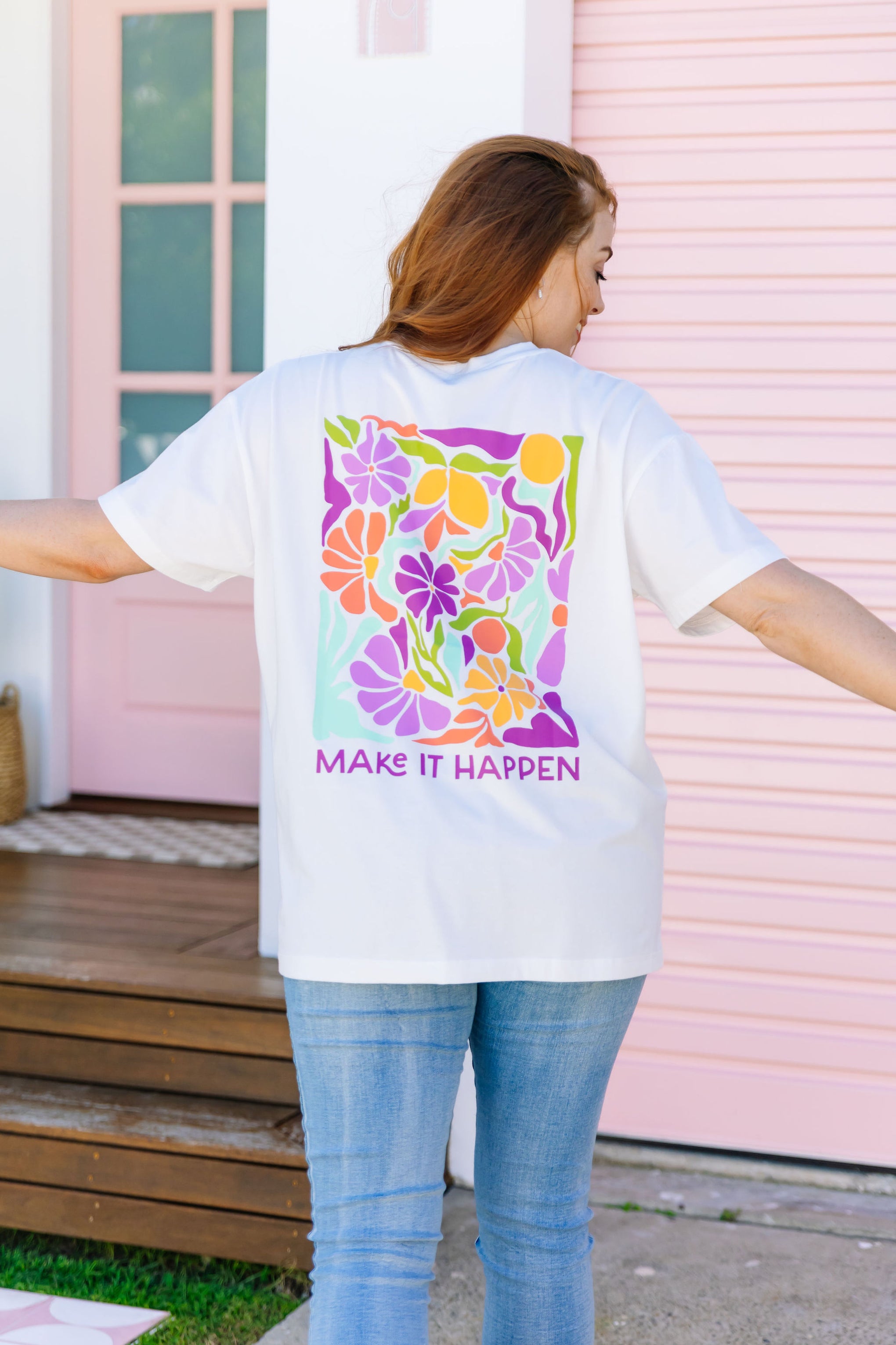 Make it Happen Tee in White
