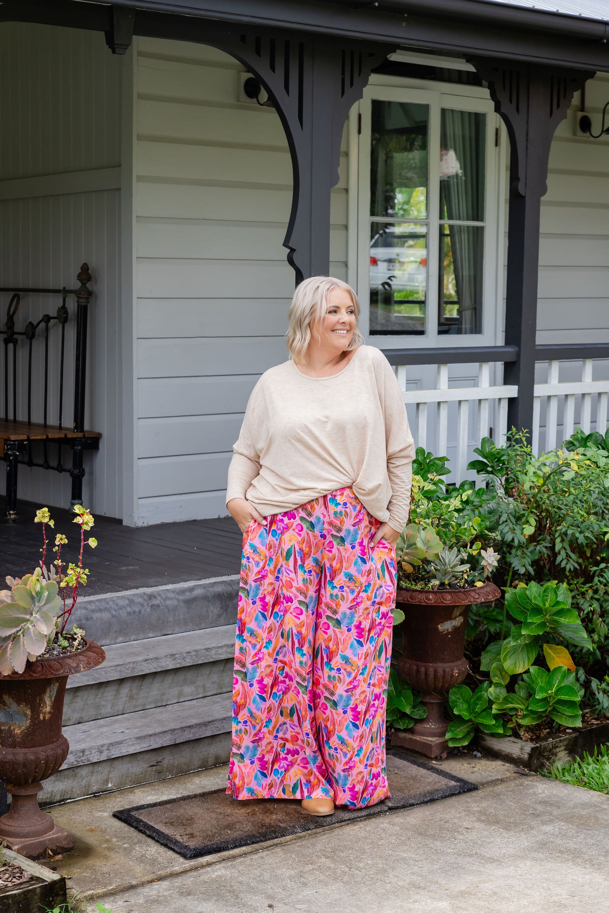 Larsa Pants in Backyard Treasures by Kasey Rainbow