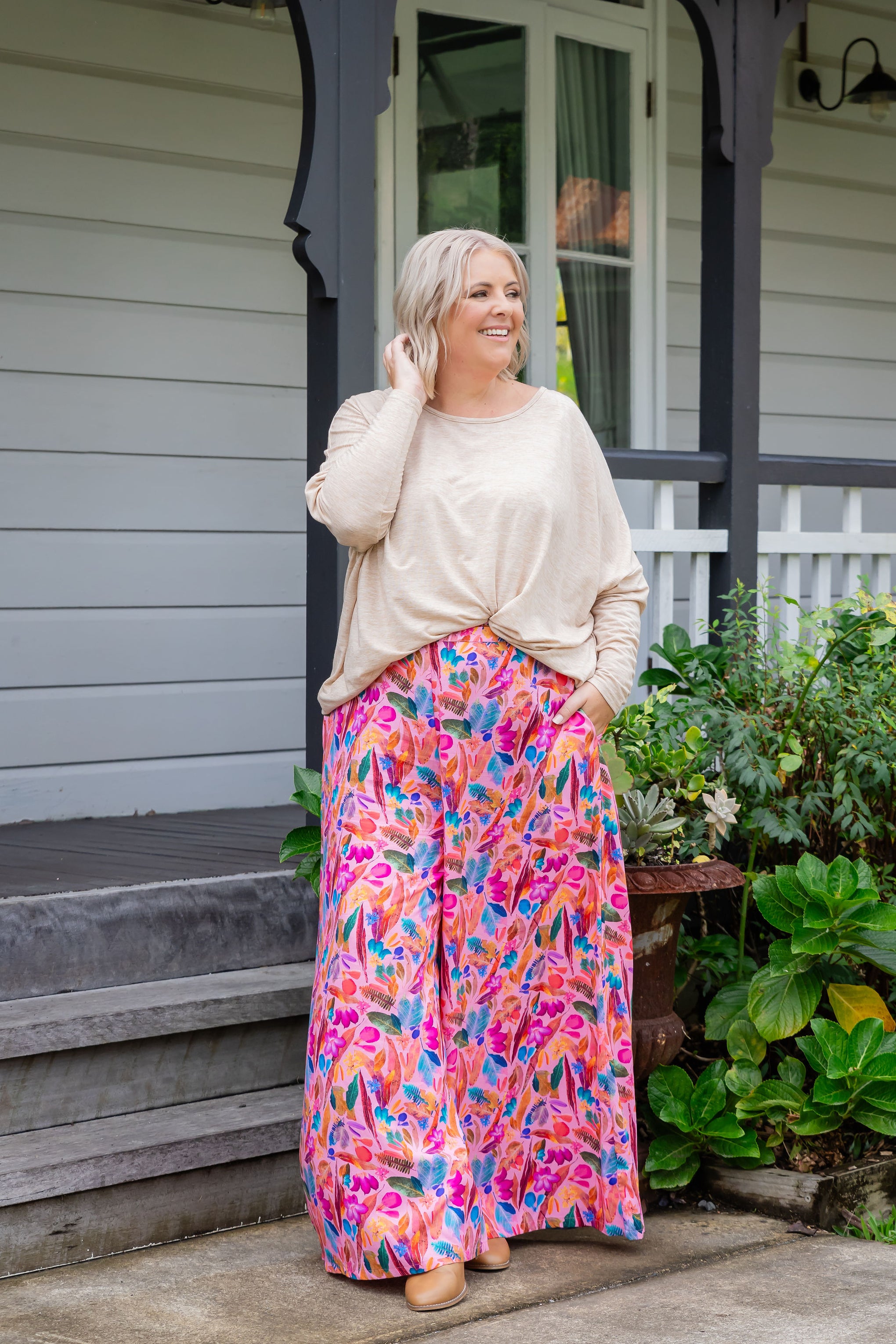 Larsa Pants in Backyard Treasures by Kasey Rainbow