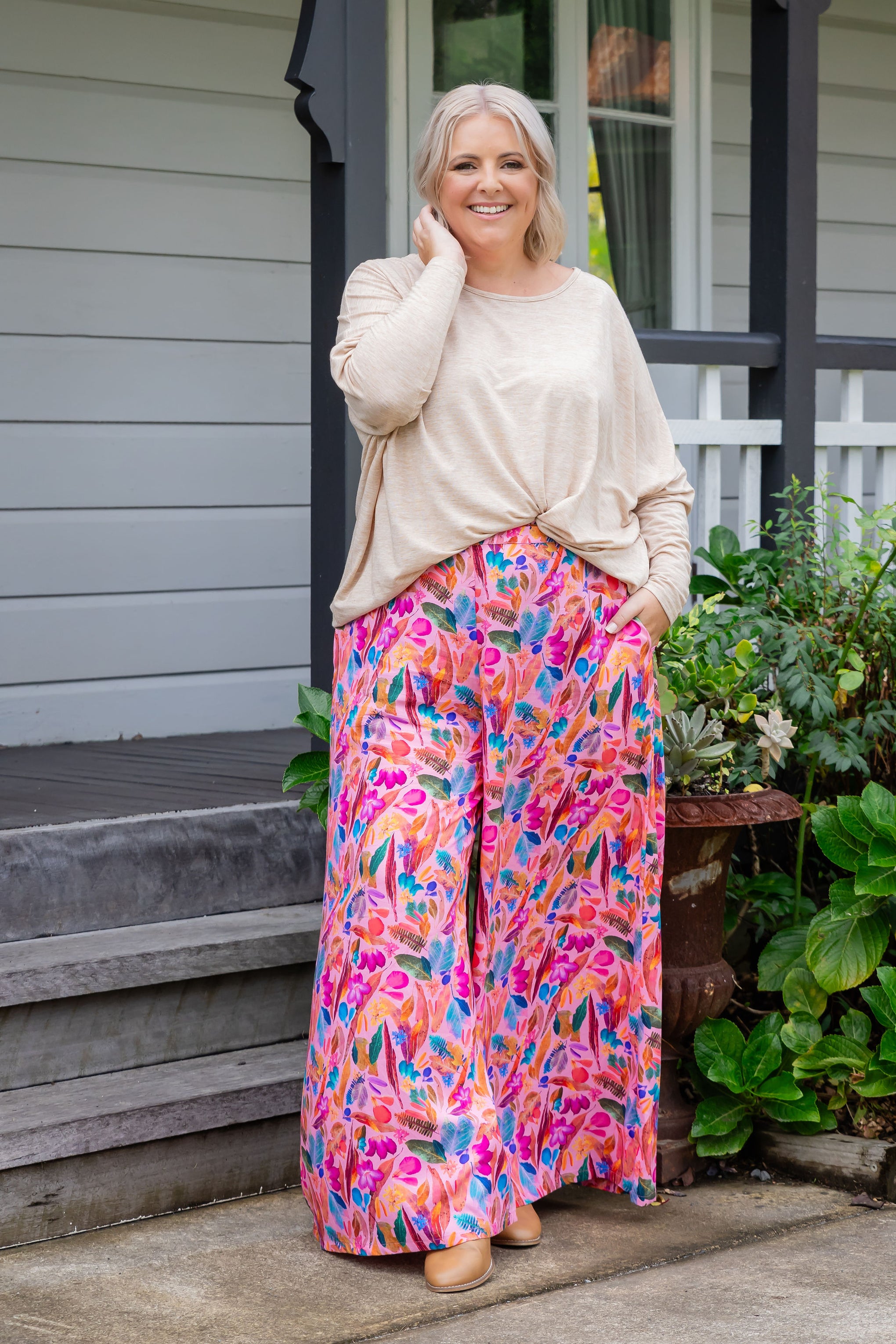 Larsa Pants in Backyard Treasures by Kasey Rainbow
