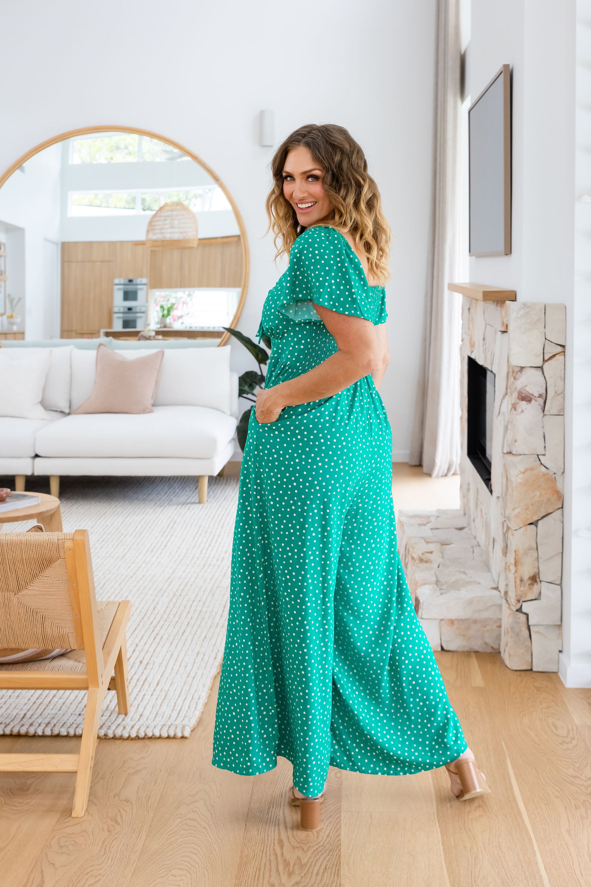 Hazel Jumpsuit in Green