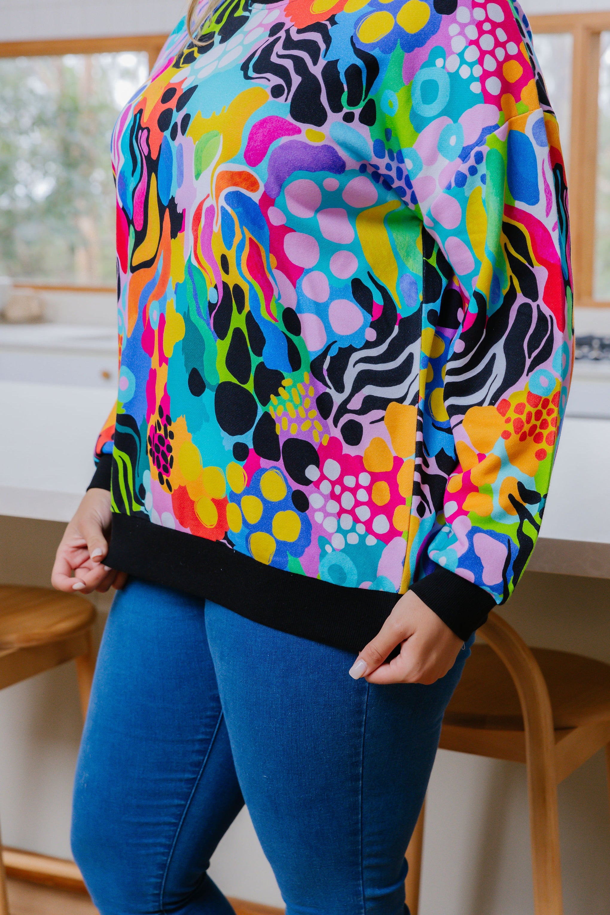 Harper Sweater in Electric Zee by Kasey Rainbow