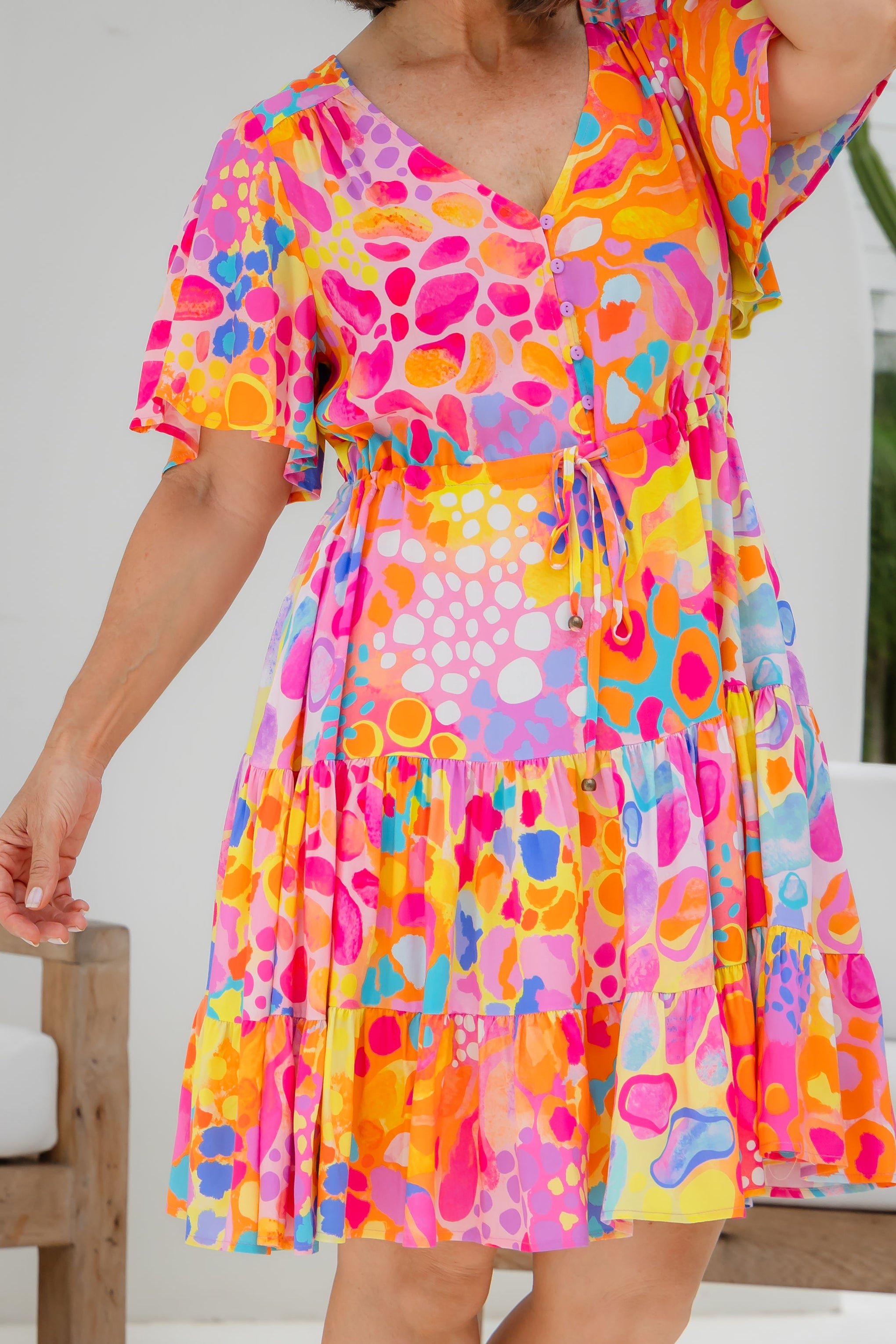 Charlie Dress in Tequila Sunrise by Kasey Rainbow