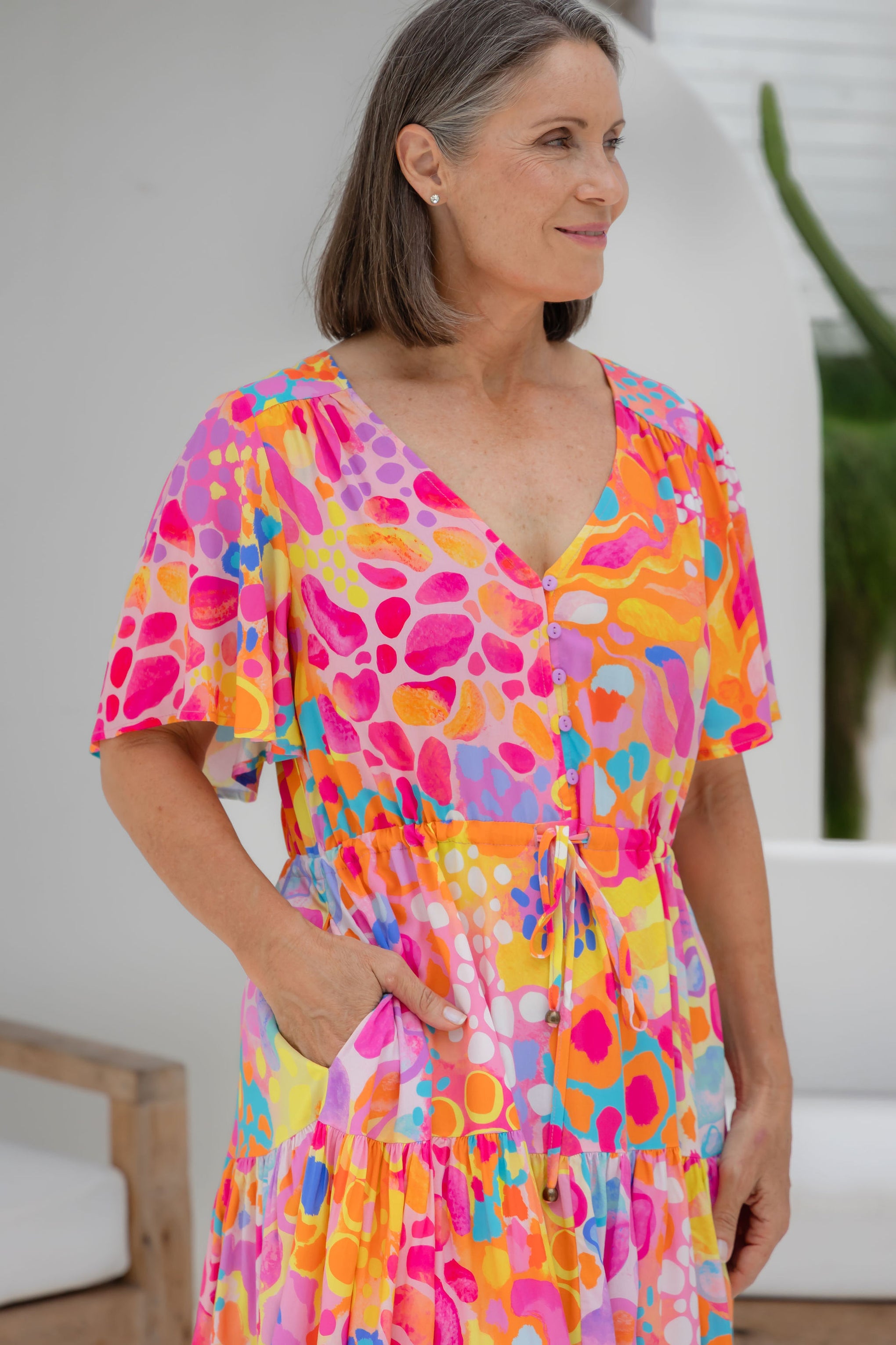 Charlie Dress in Tequila Sunrise by Kasey Rainbow