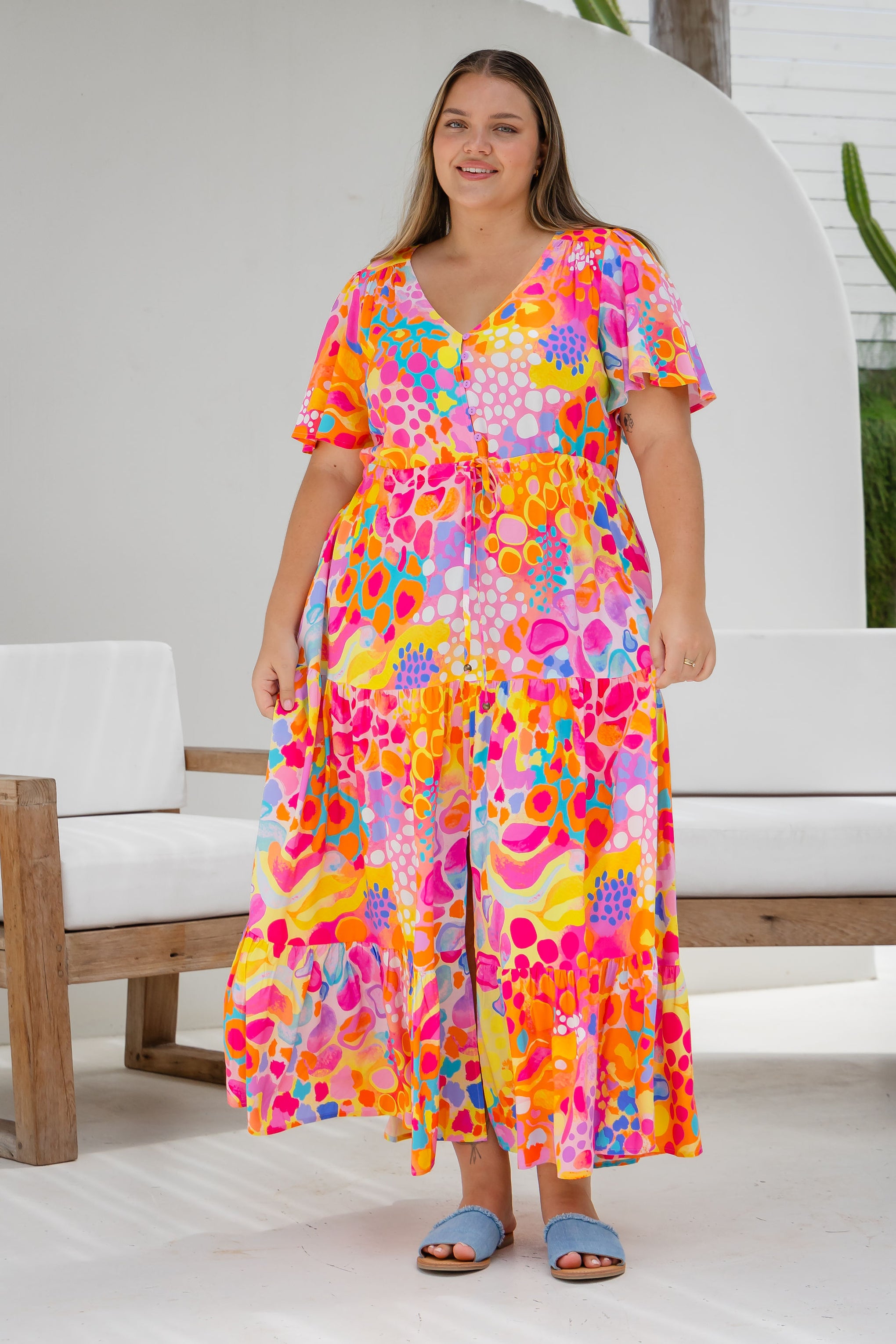 Bonnie Maxi Dress in Tequila Sunrise by Kasey Rainbow
