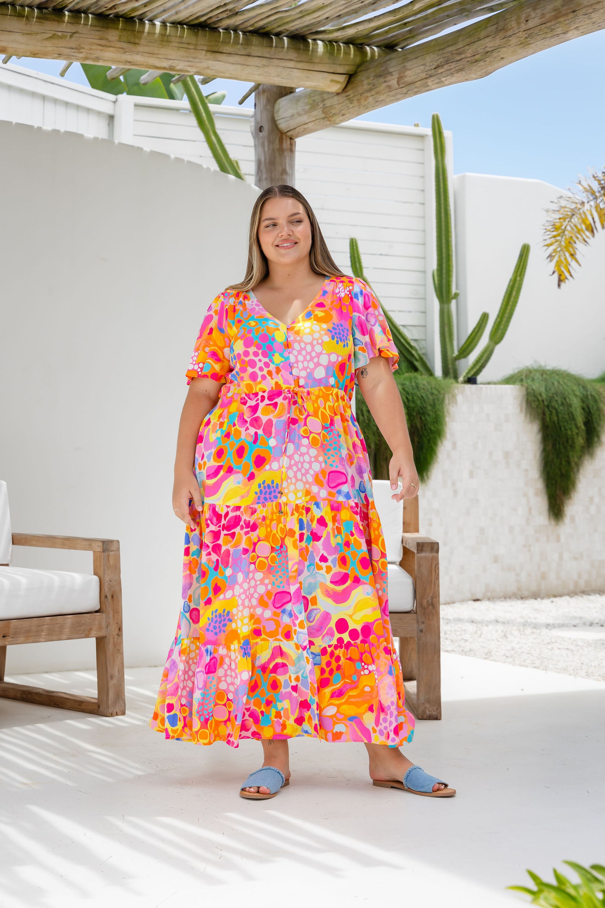 Bonnie Maxi Dress in Tequila Sunrise by Kasey Rainbow