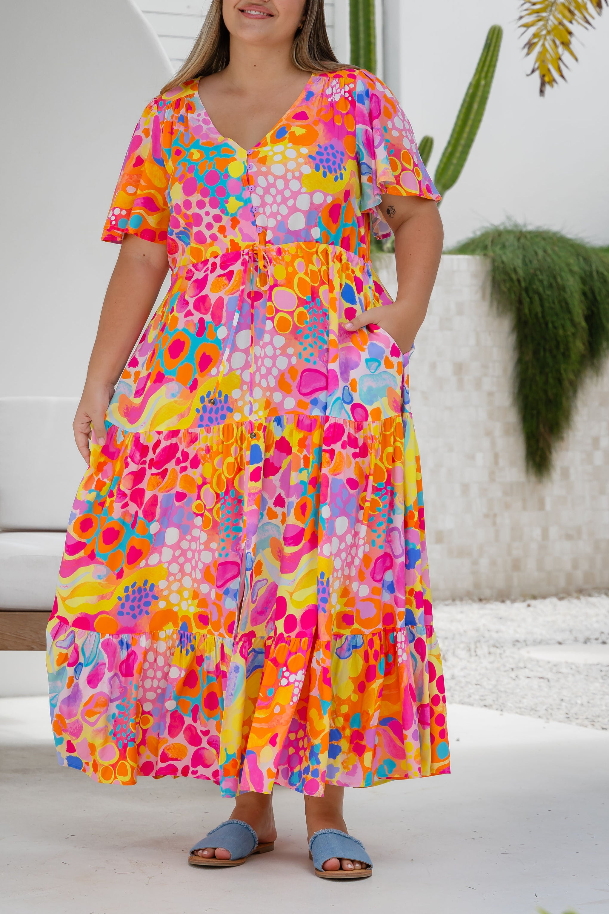 Bonnie Maxi Dress in Tequila Sunrise by Kasey Rainbow