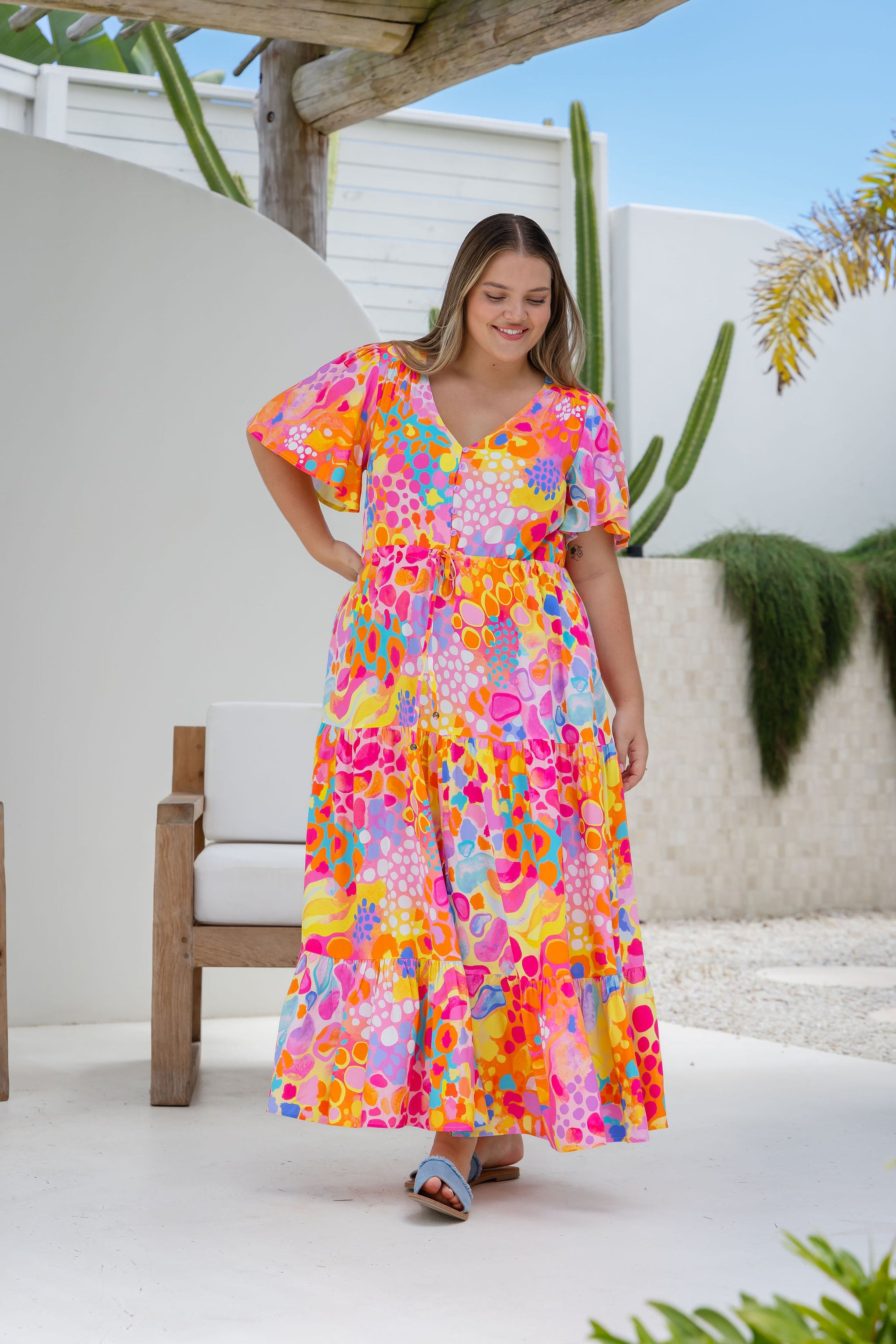 Bonnie Maxi Dress in Tequila Sunrise by Kasey Rainbow