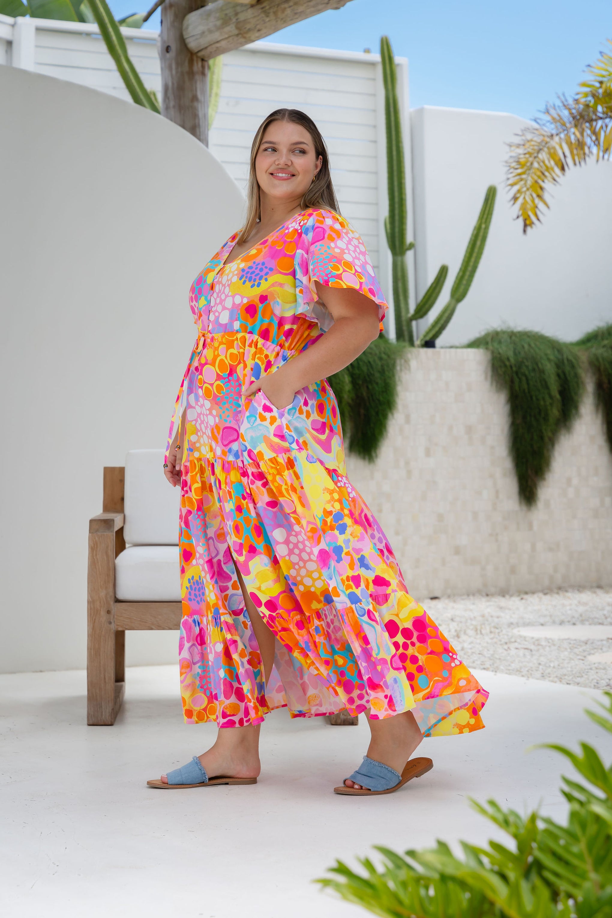 Bonnie Maxi Dress in Tequila Sunrise by Kasey Rainbow
