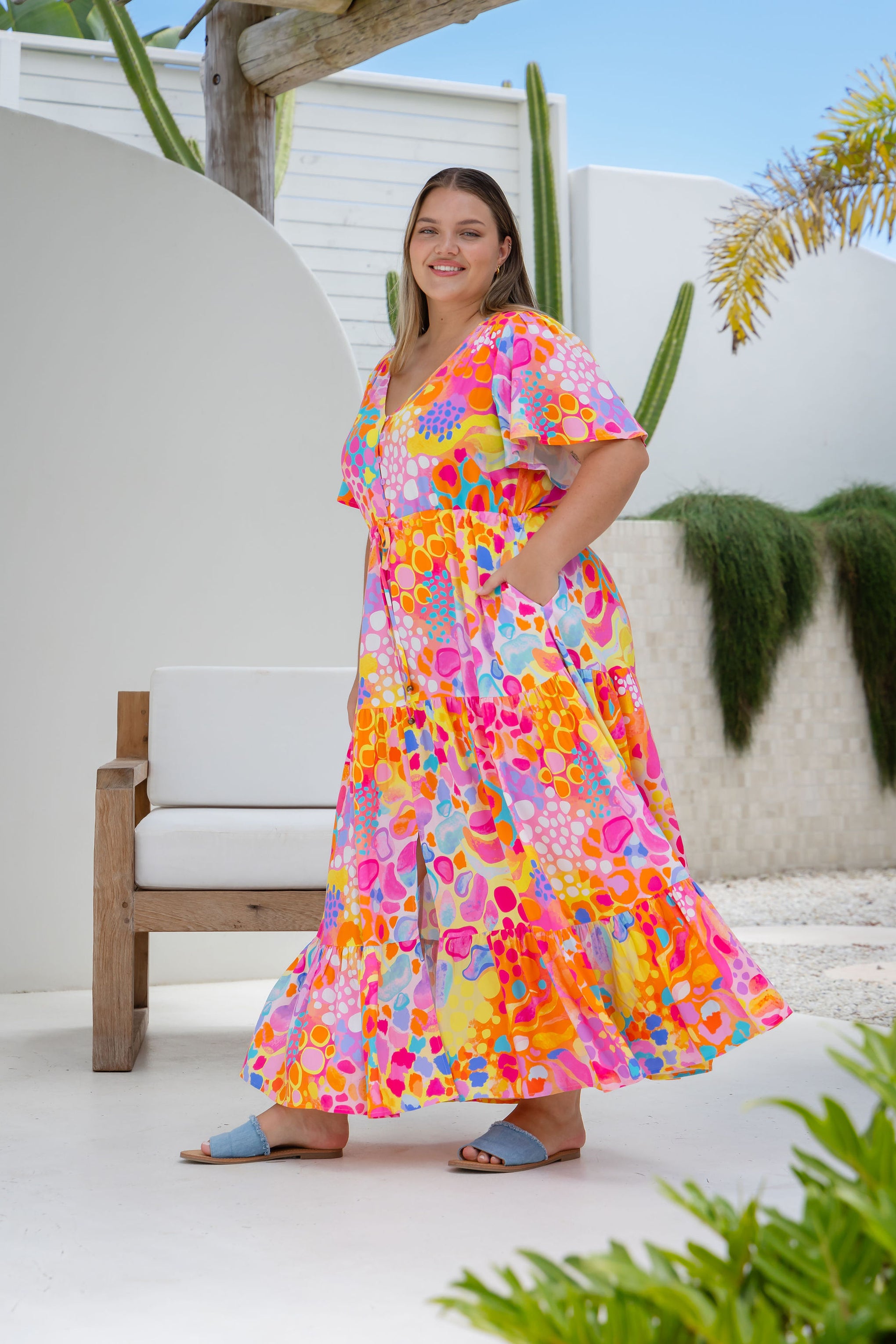 Bonnie Maxi Dress in Tequila Sunrise by Kasey Rainbow