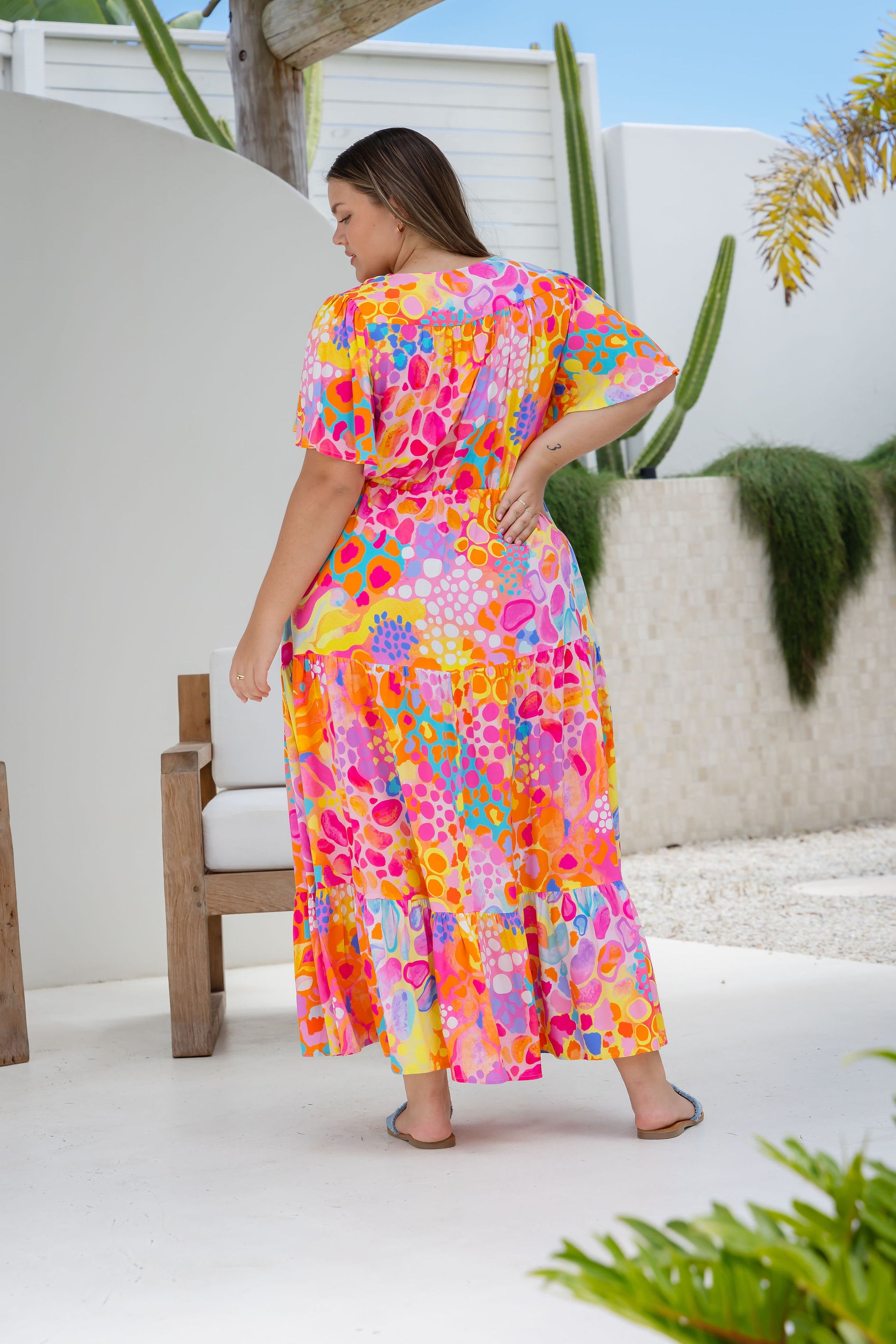Bonnie Maxi Dress in Tequila Sunrise by Kasey Rainbow
