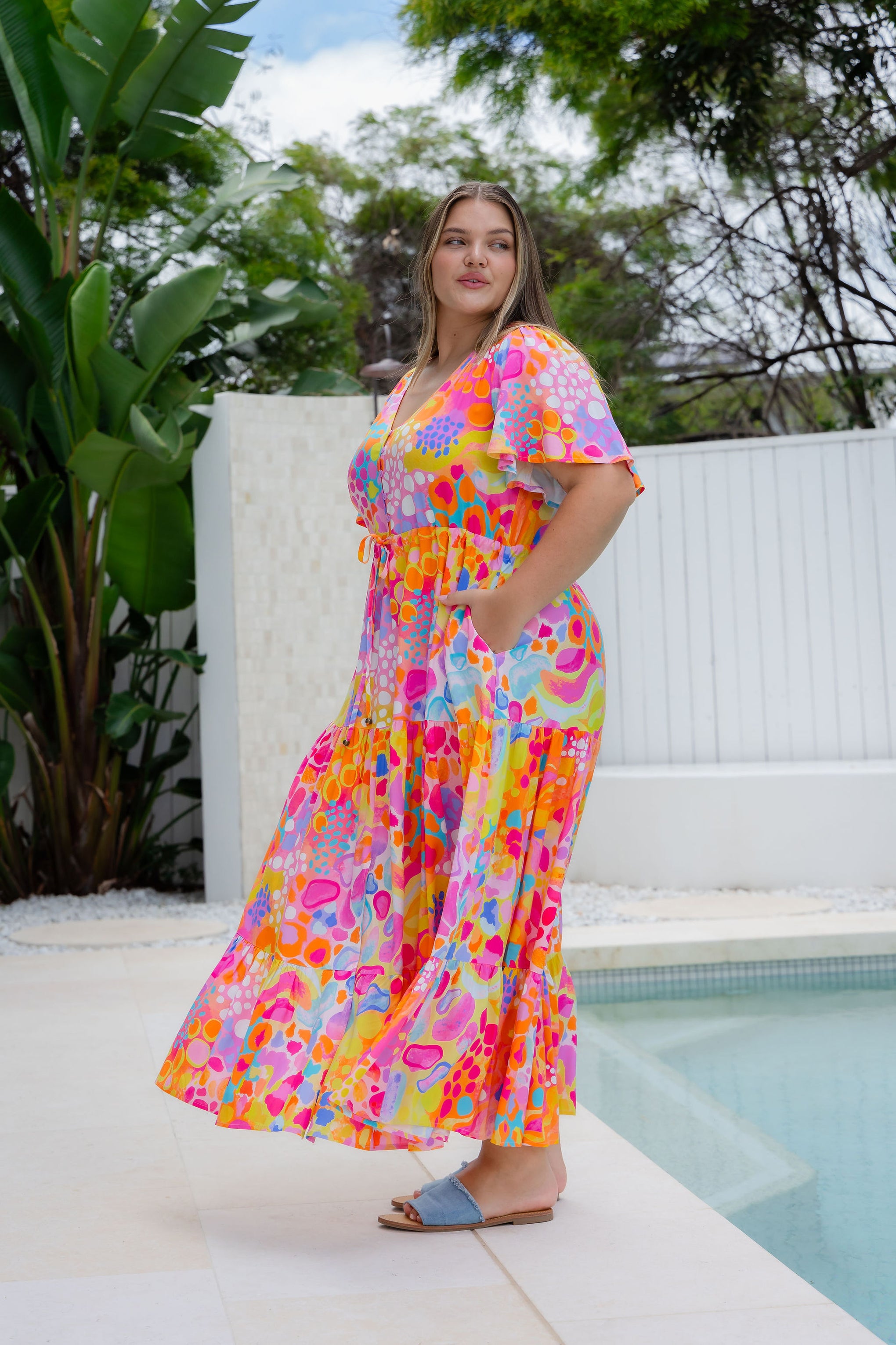 Bonnie Maxi Dress in Tequila Sunrise by Kasey Rainbow
