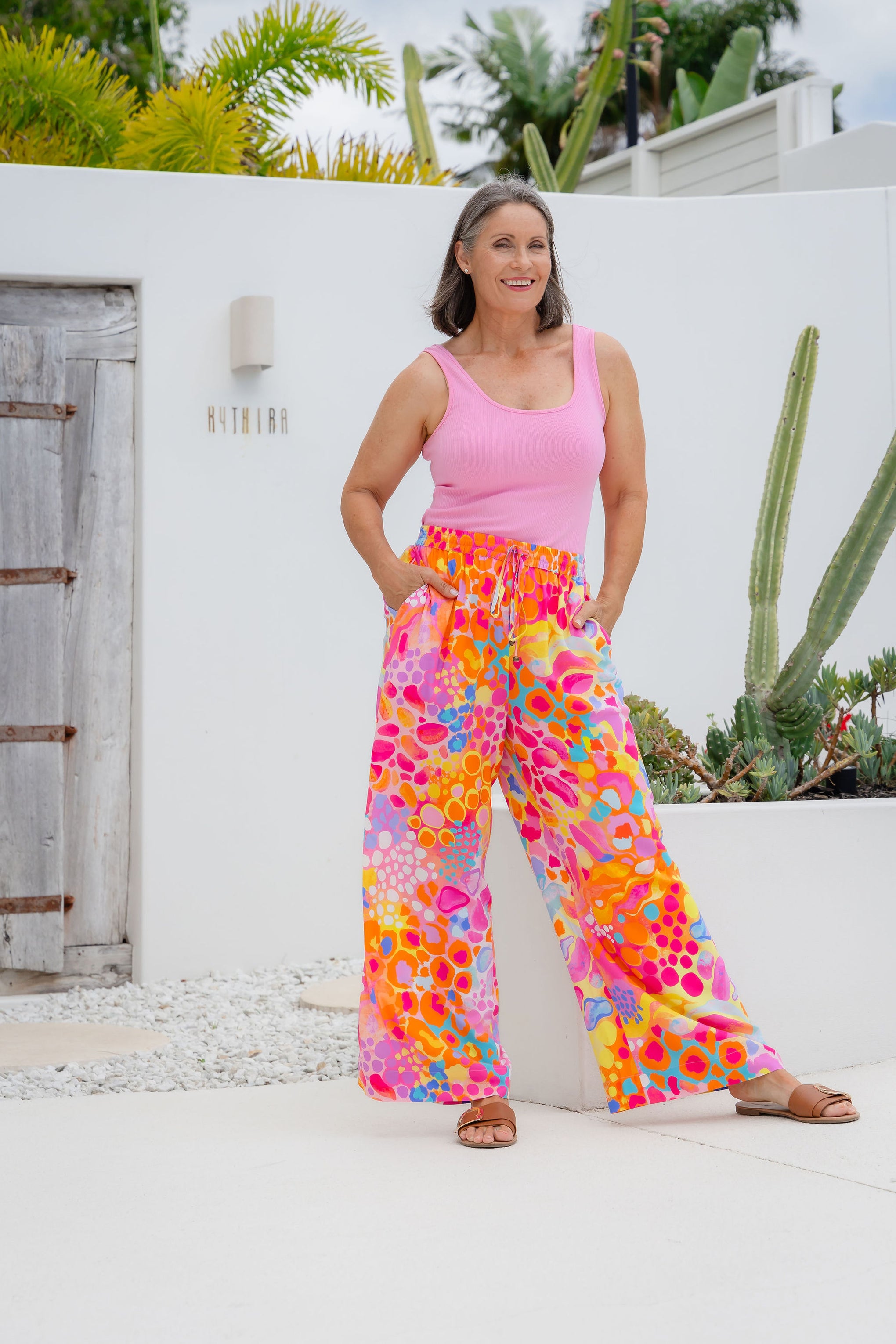 Gina Pants in Tequila Sunrise by Kasey Rainbow