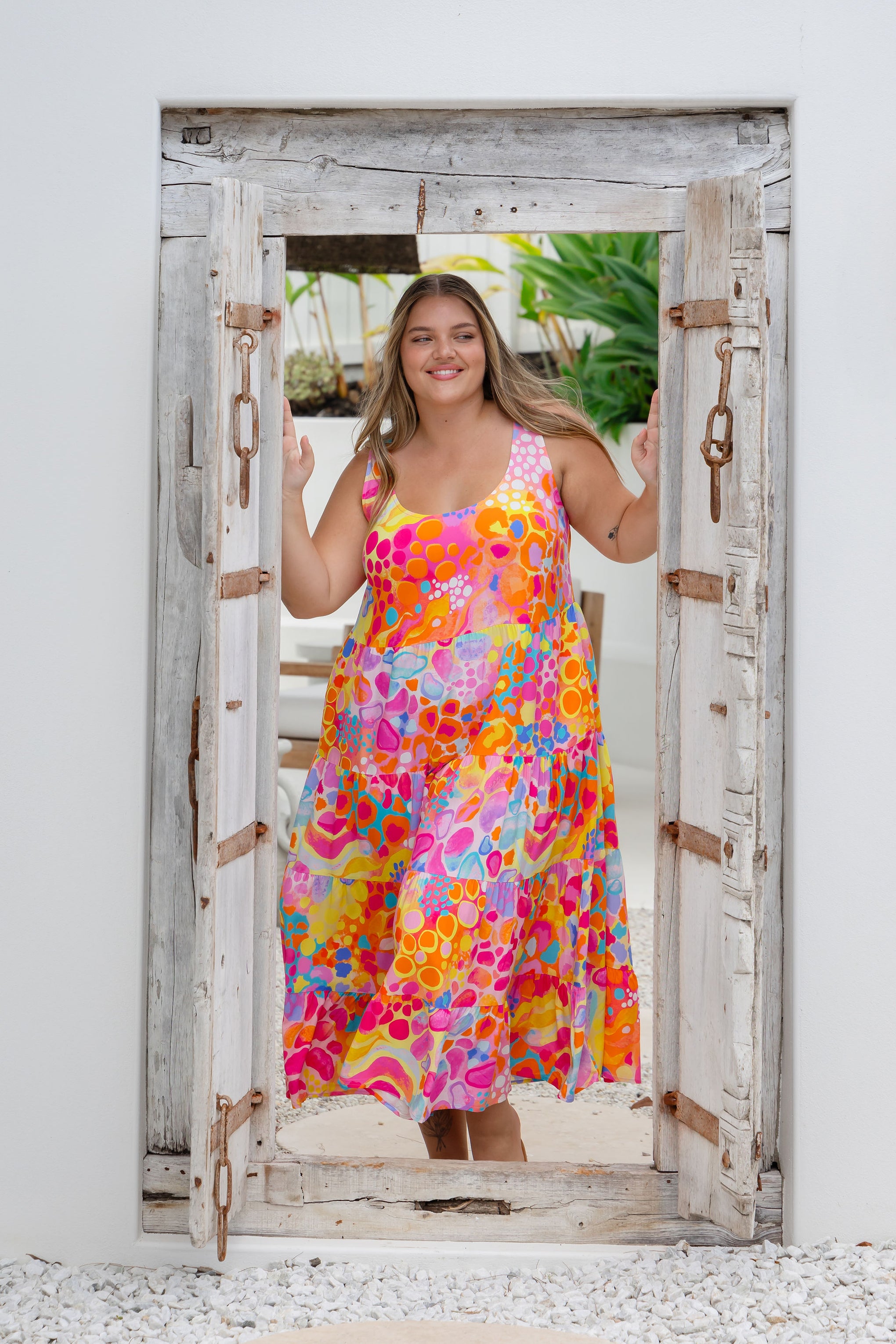Ronnie Dress in Tequila Sunrise by Kasey Rainbow