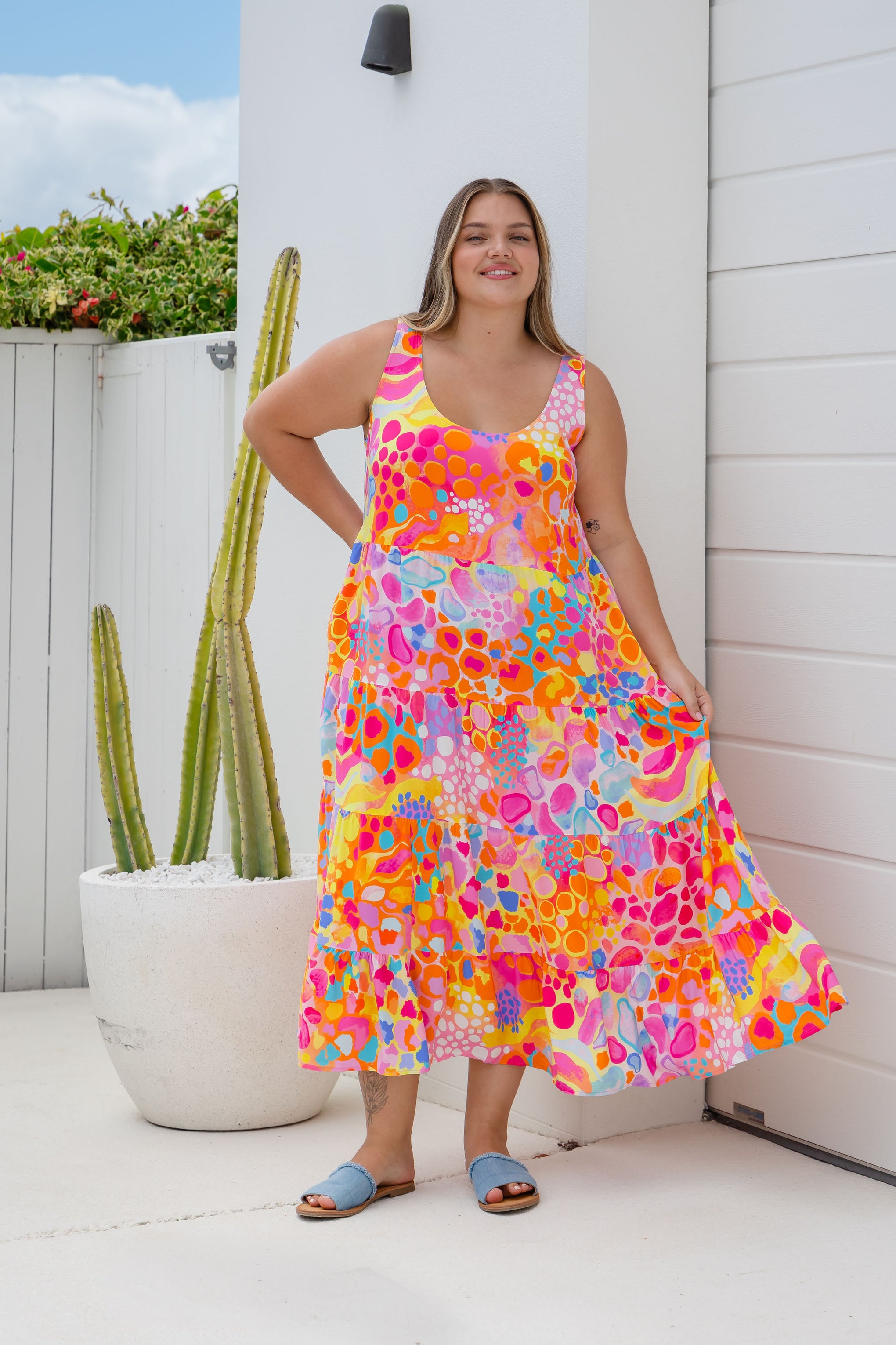 Ronnie Dress in Tequila Sunrise by Kasey Rainbow