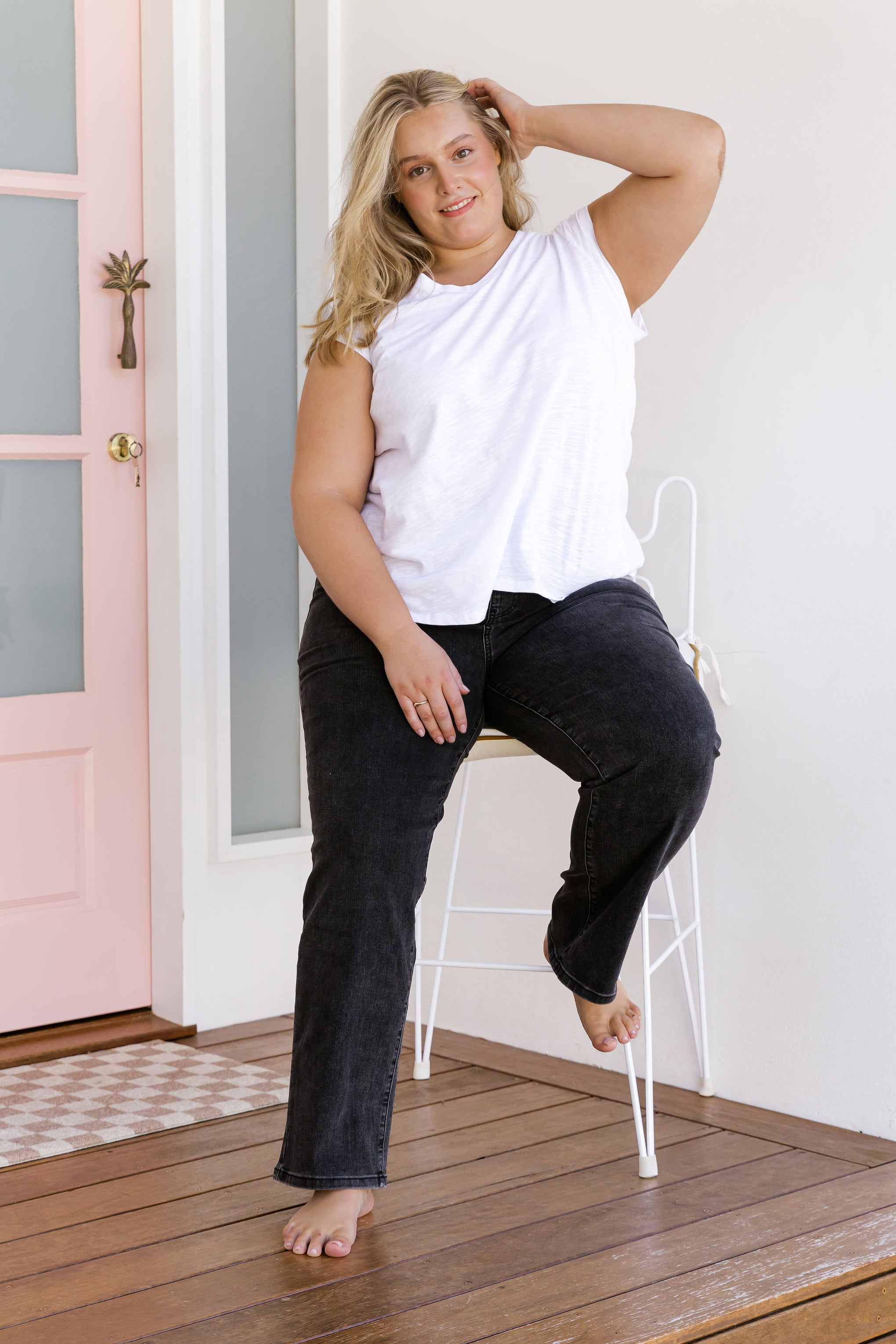 Lara Pull on Jeans in Vintage Black